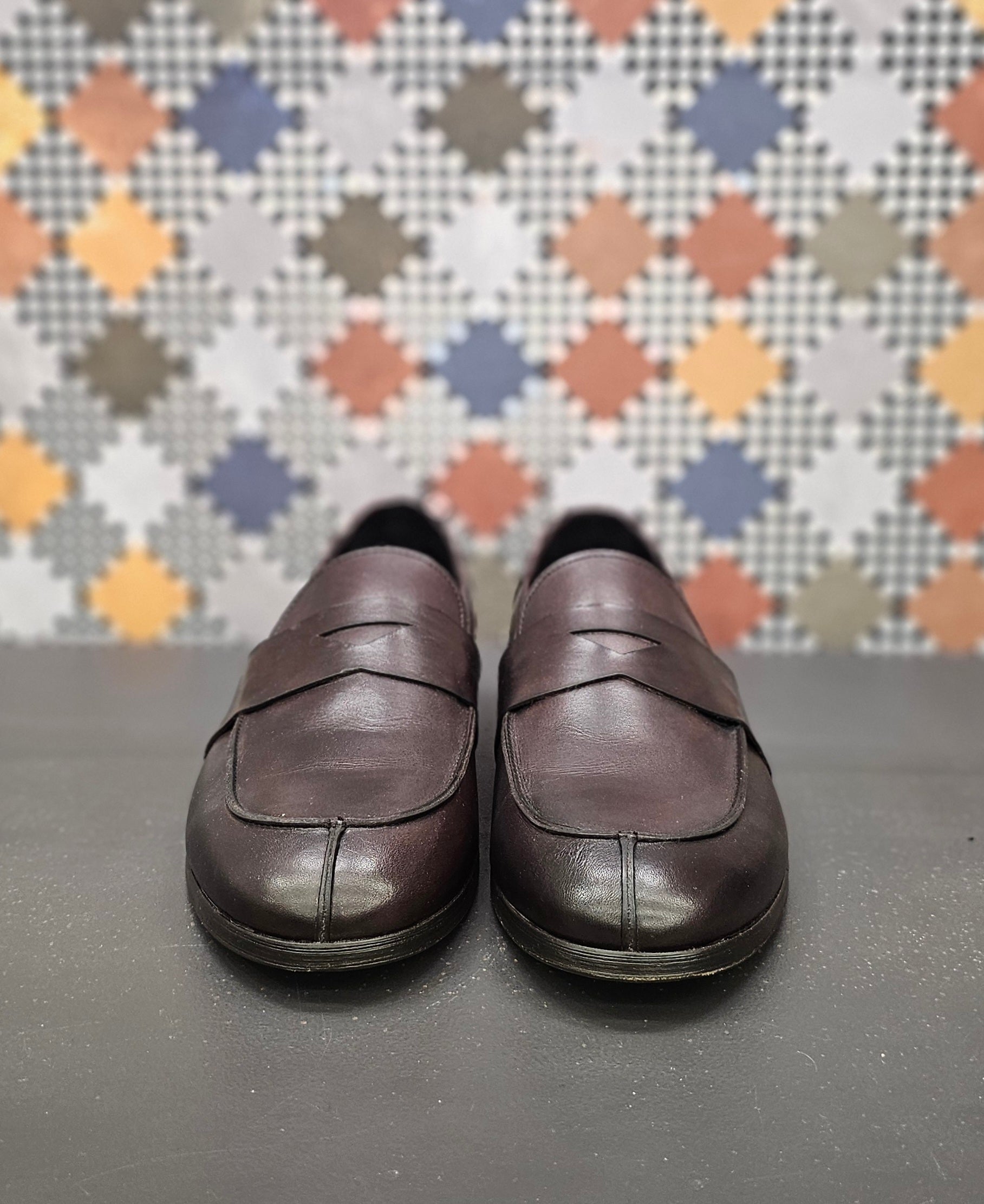 Mocassino in pelle delevato