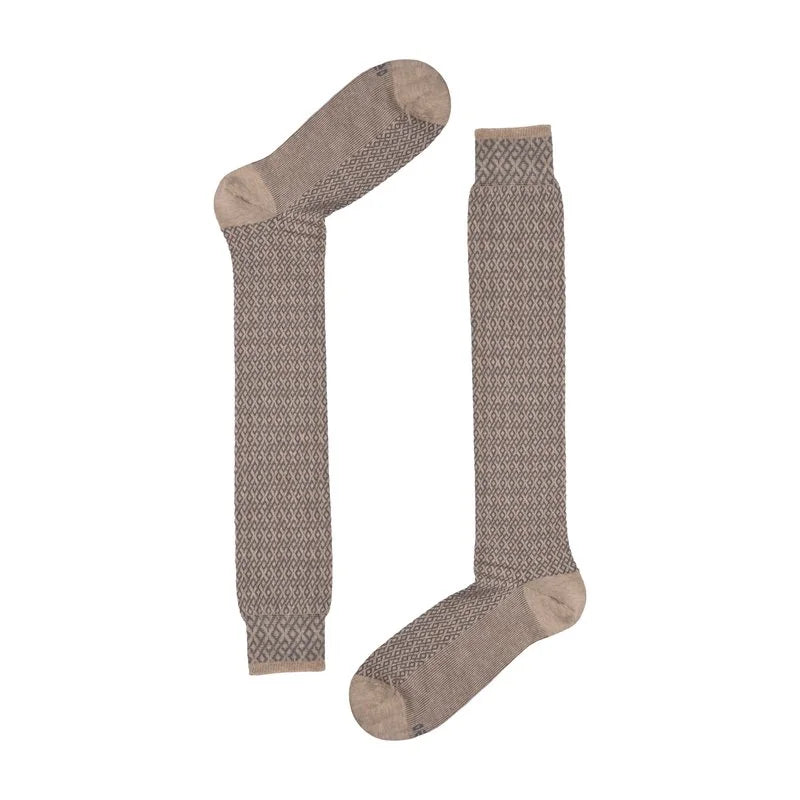 Calza lunga uomo Jacquard micro rombi