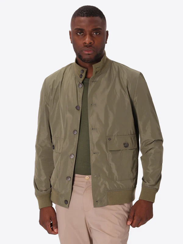 Distretto12: Bomber In Tessuto Mano Nylon Idrorepellente E Traspirante