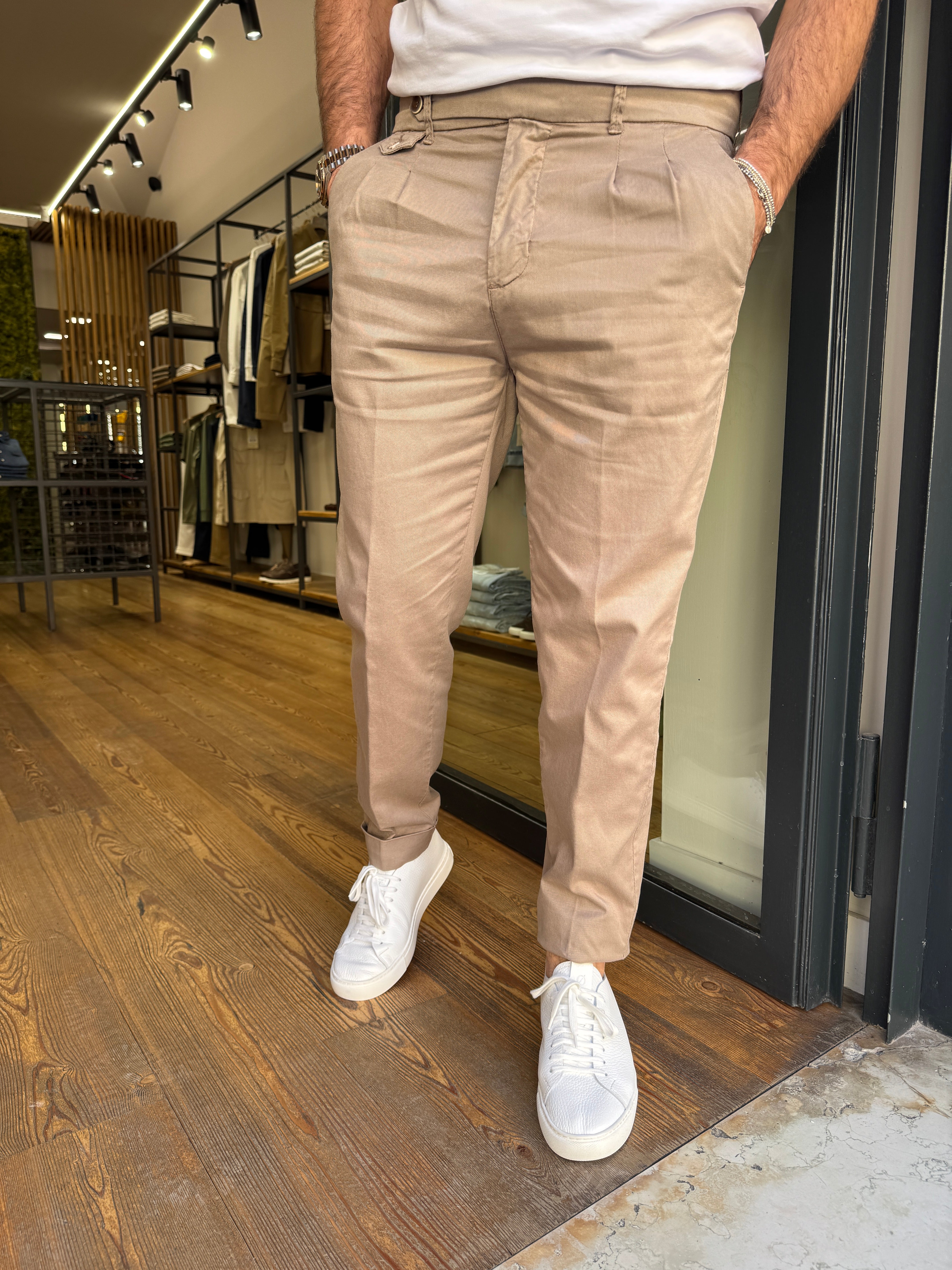 Squad- Mirò- Pantalone in cotone con pences