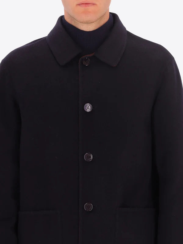 Distretto12: Cappotto Edinburgh In Tessuto Double Misto Lana