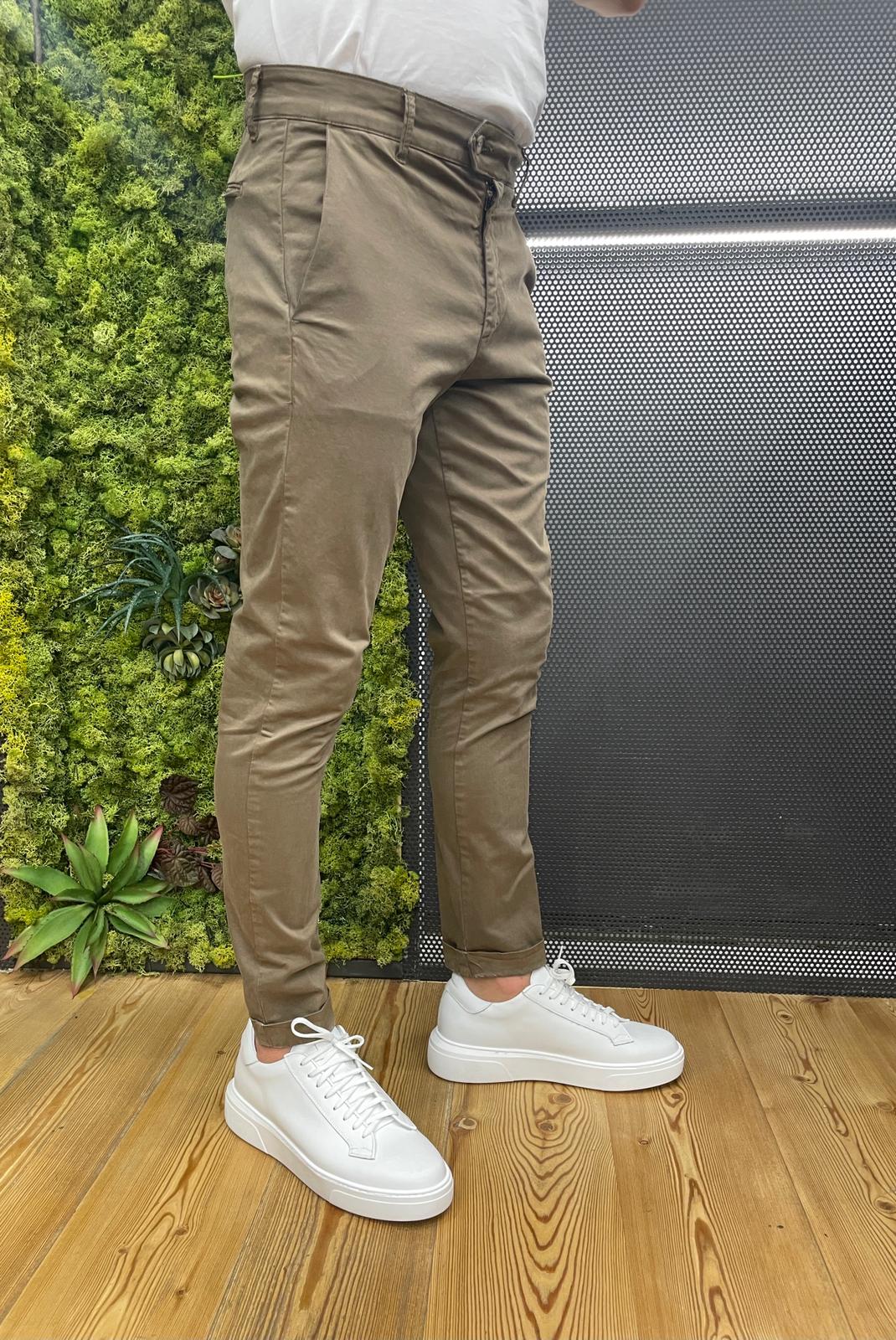 PANTALONE RASO CAPRI CON RISVOLTO