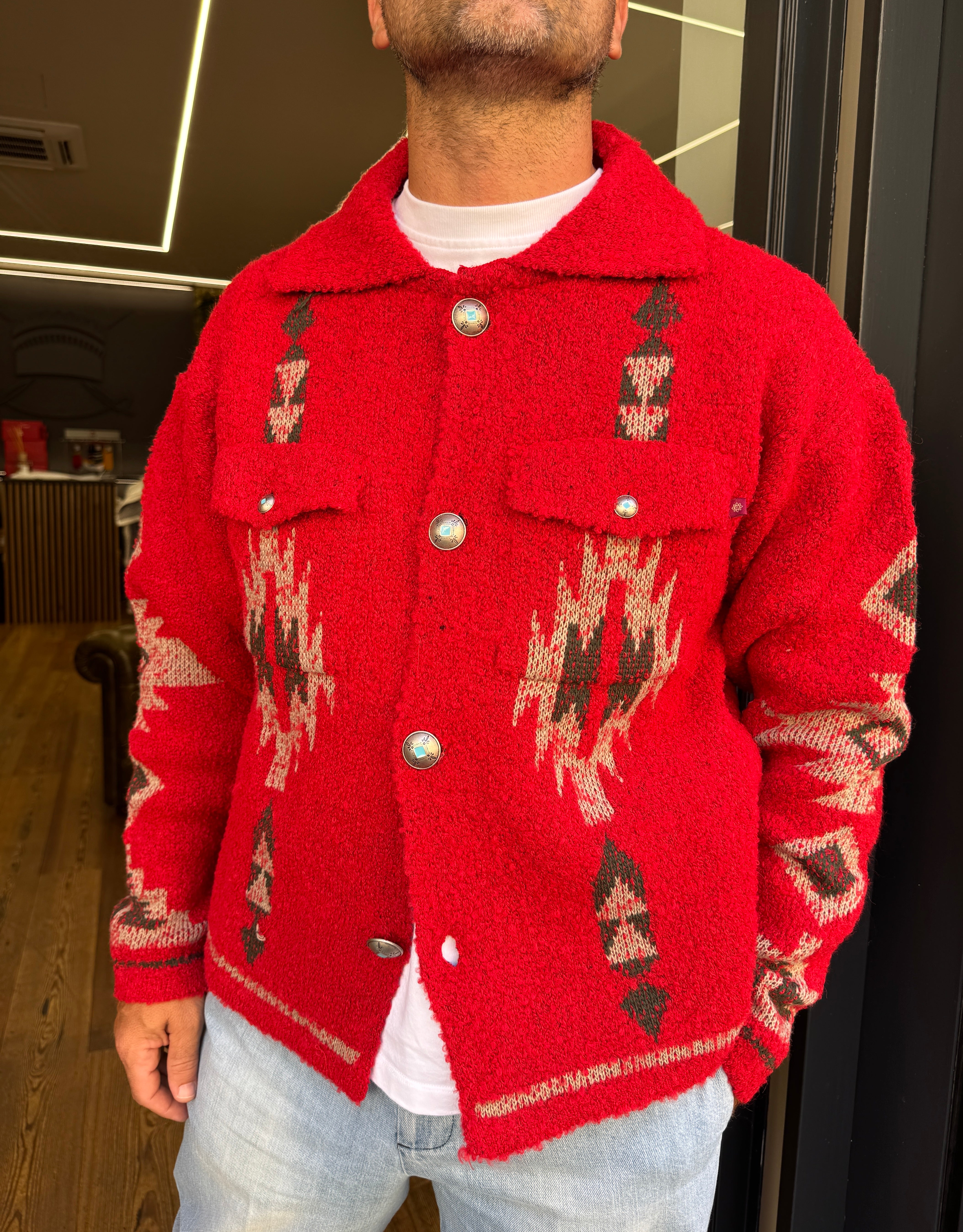 Telacruda: NAVAIO- CARDIGAN OVERSHIRT