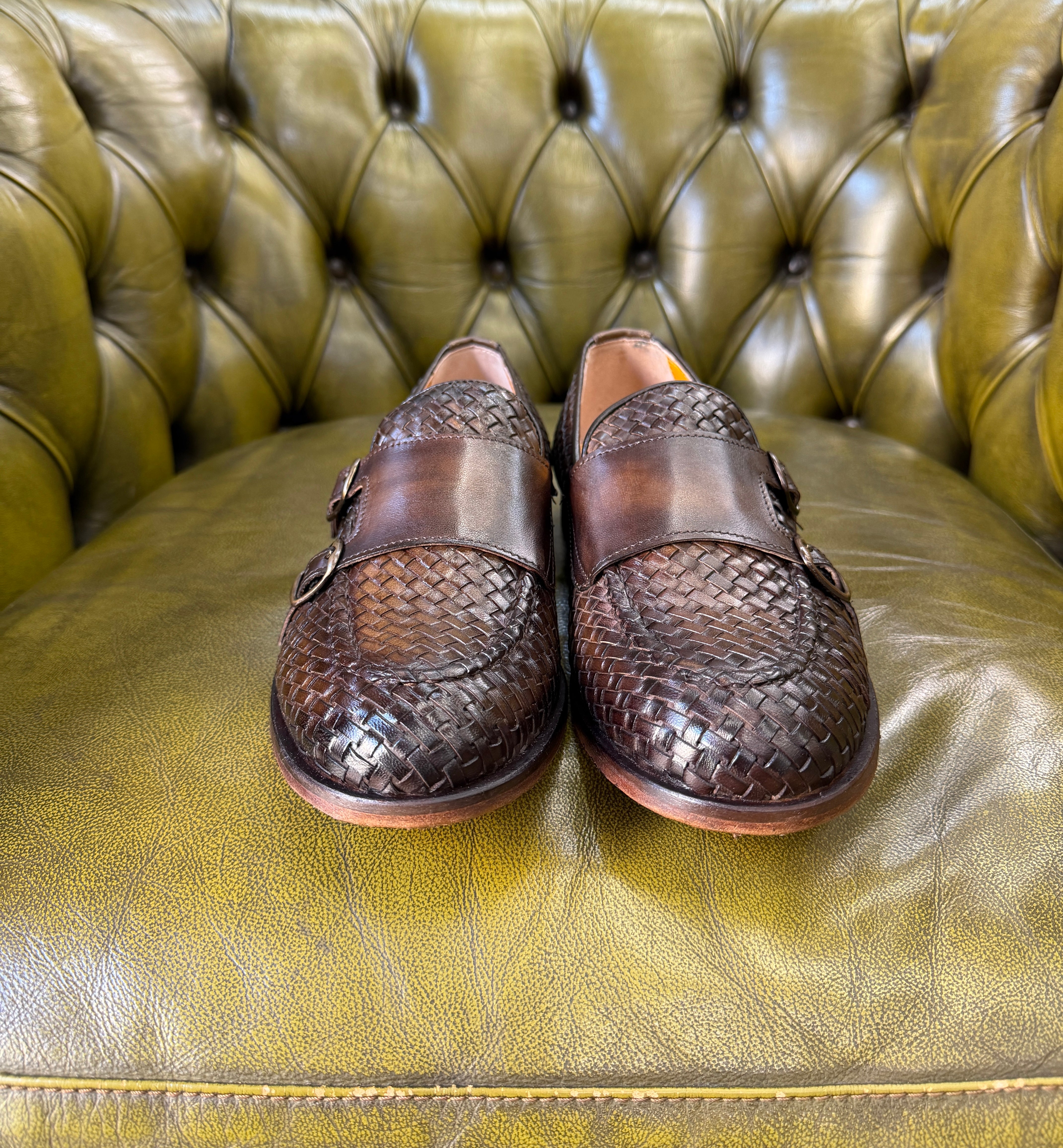 F.LLI RENNELLA: Mocassino Doppia Fibbia Intrecciato