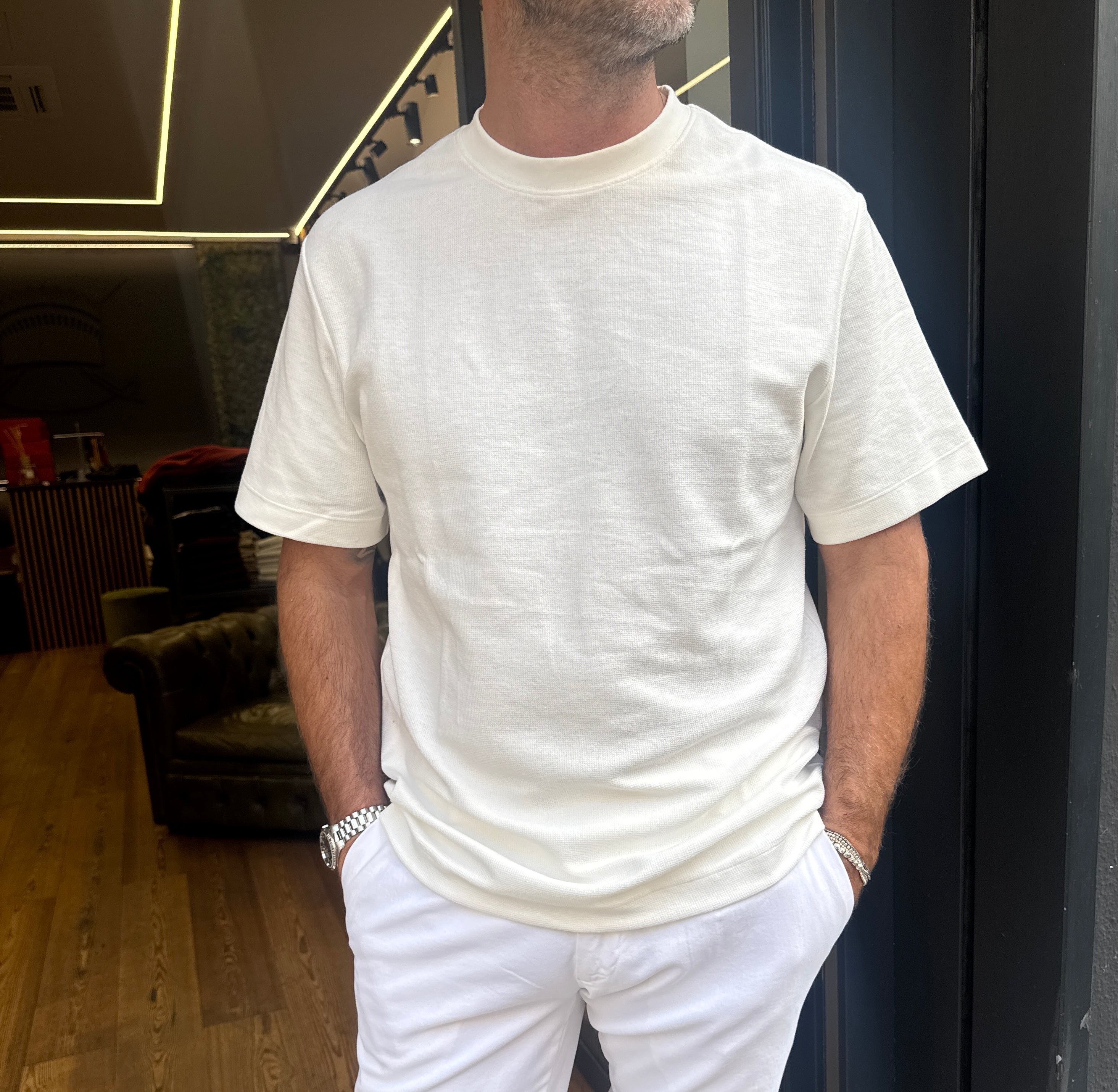 Trez: Tidy- T-Shirt m/m a nido d'ape