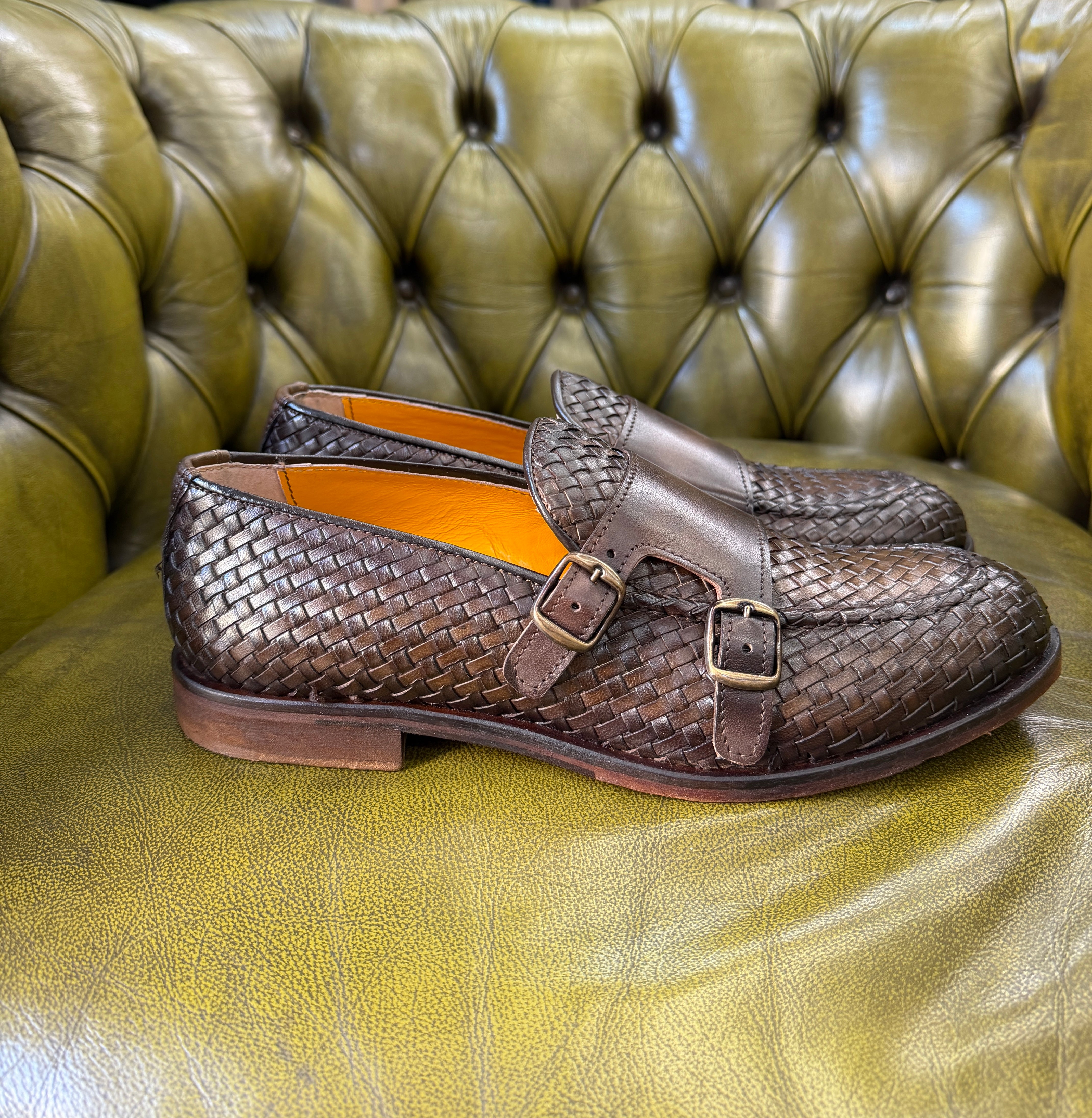 F.LLI RENNELLA: Mocassino Doppia Fibbia Intrecciato