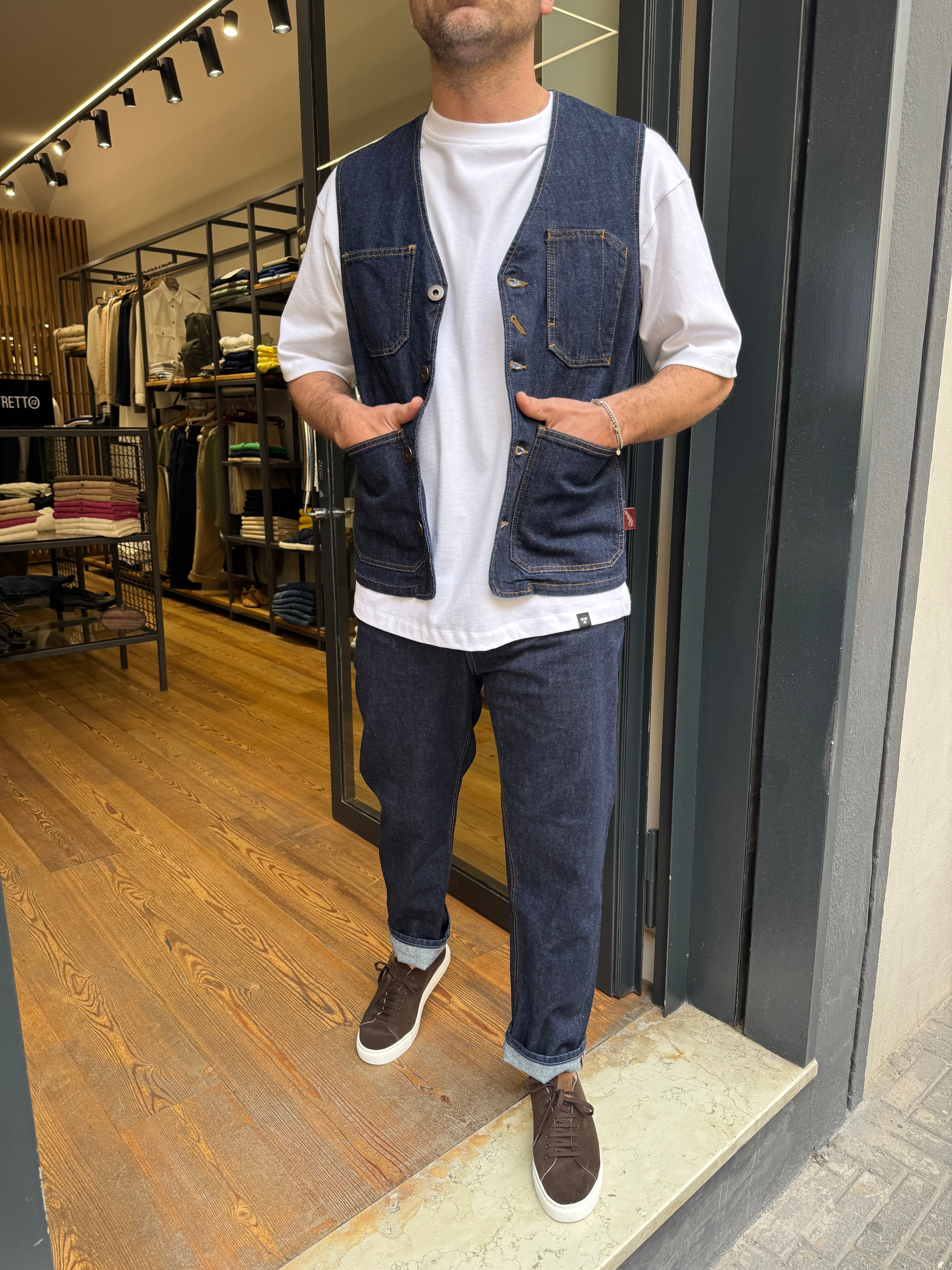 Telacruda- Workwear Gilet Denim