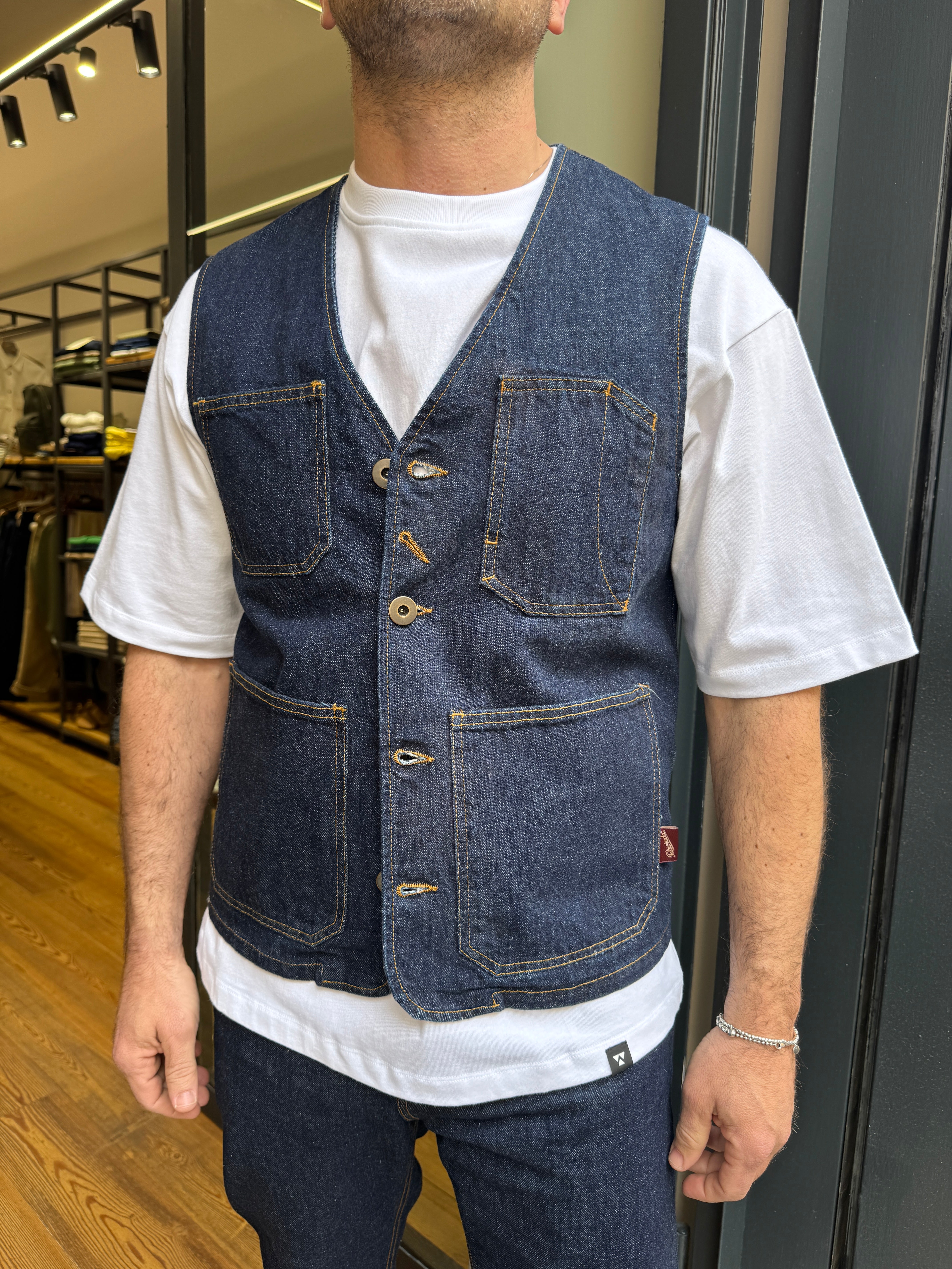 Telacruda- Workwear Gilet Denim
