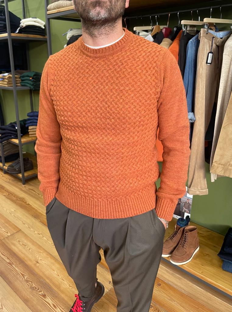 MAGLIONE MISTO LANA INTRECCIATO