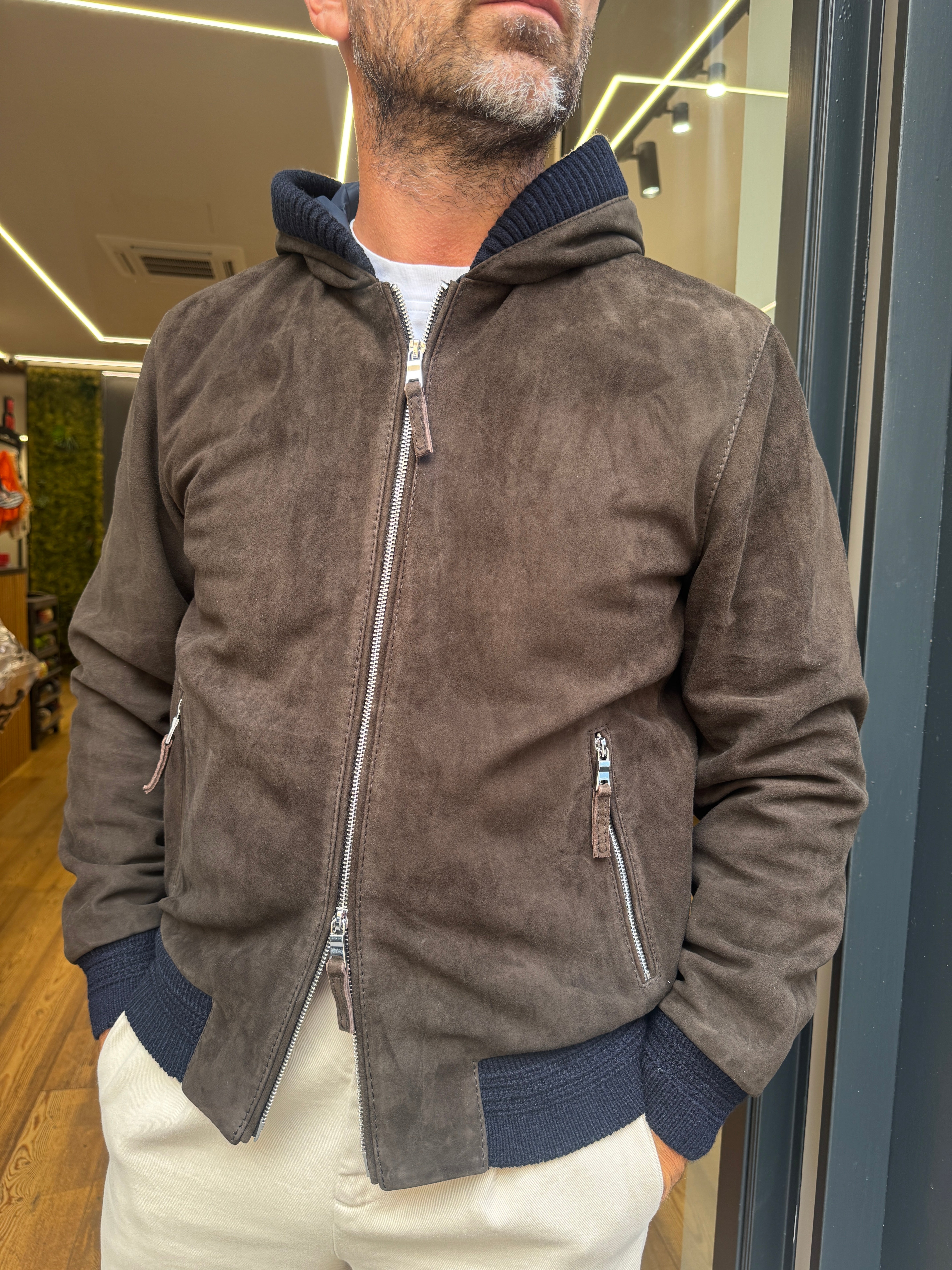 The Jack Leather: Jonathan- Giubbotto in pelle scamosciata