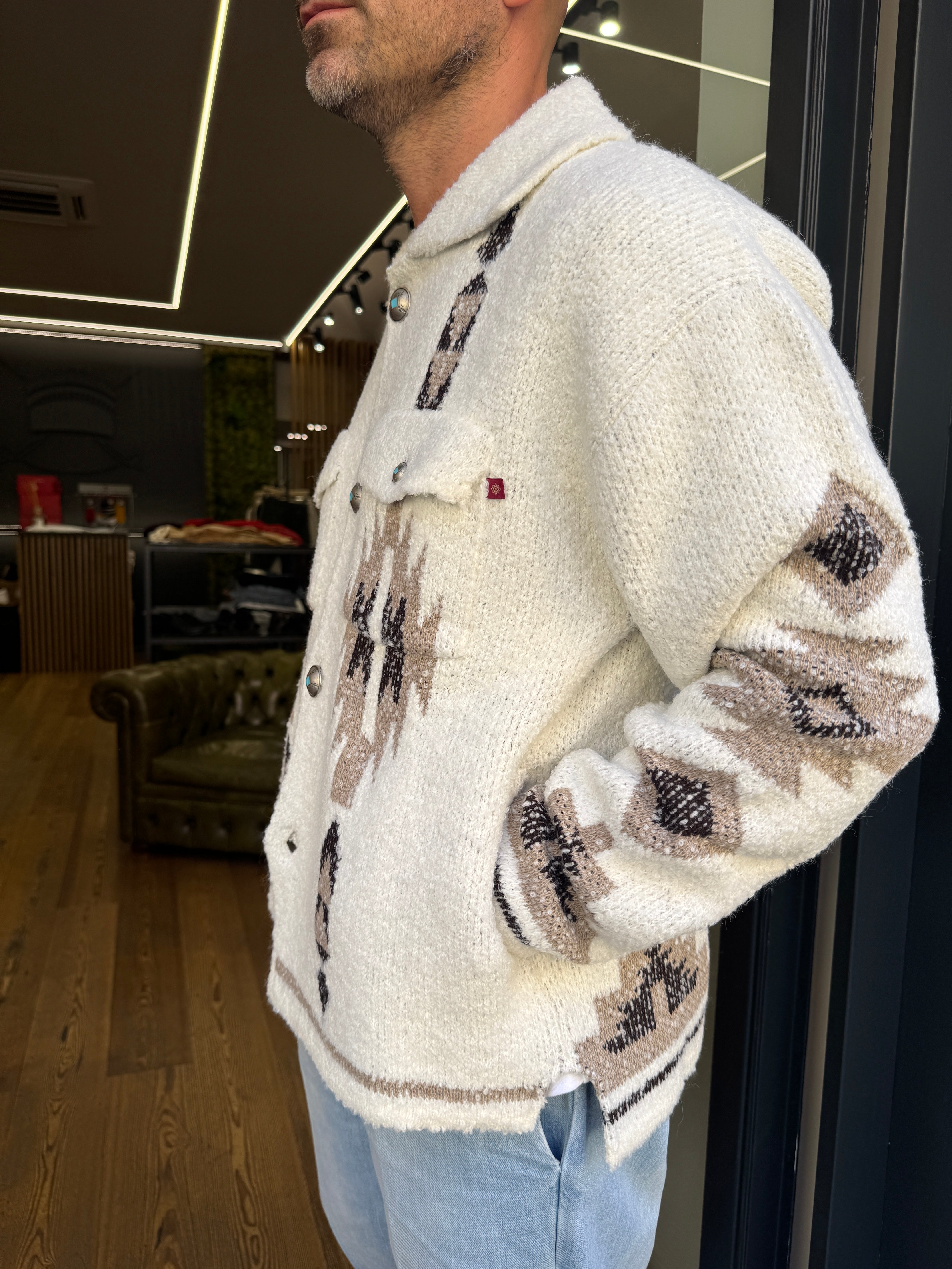 Telacruda: NAVAIO- CARDIGAN OVERSHIRT