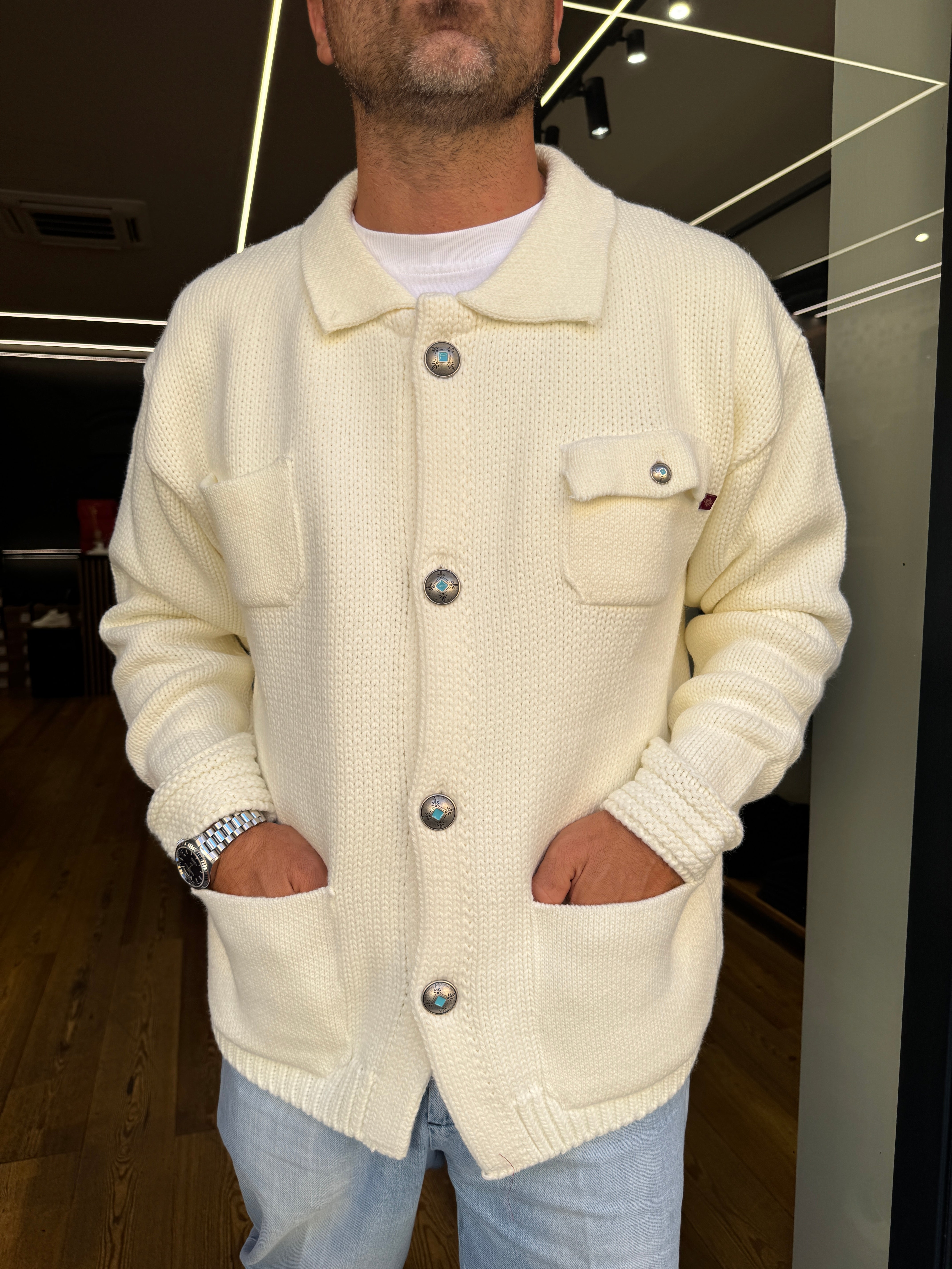 Telacruda: KNITWORK- Jacket overfit