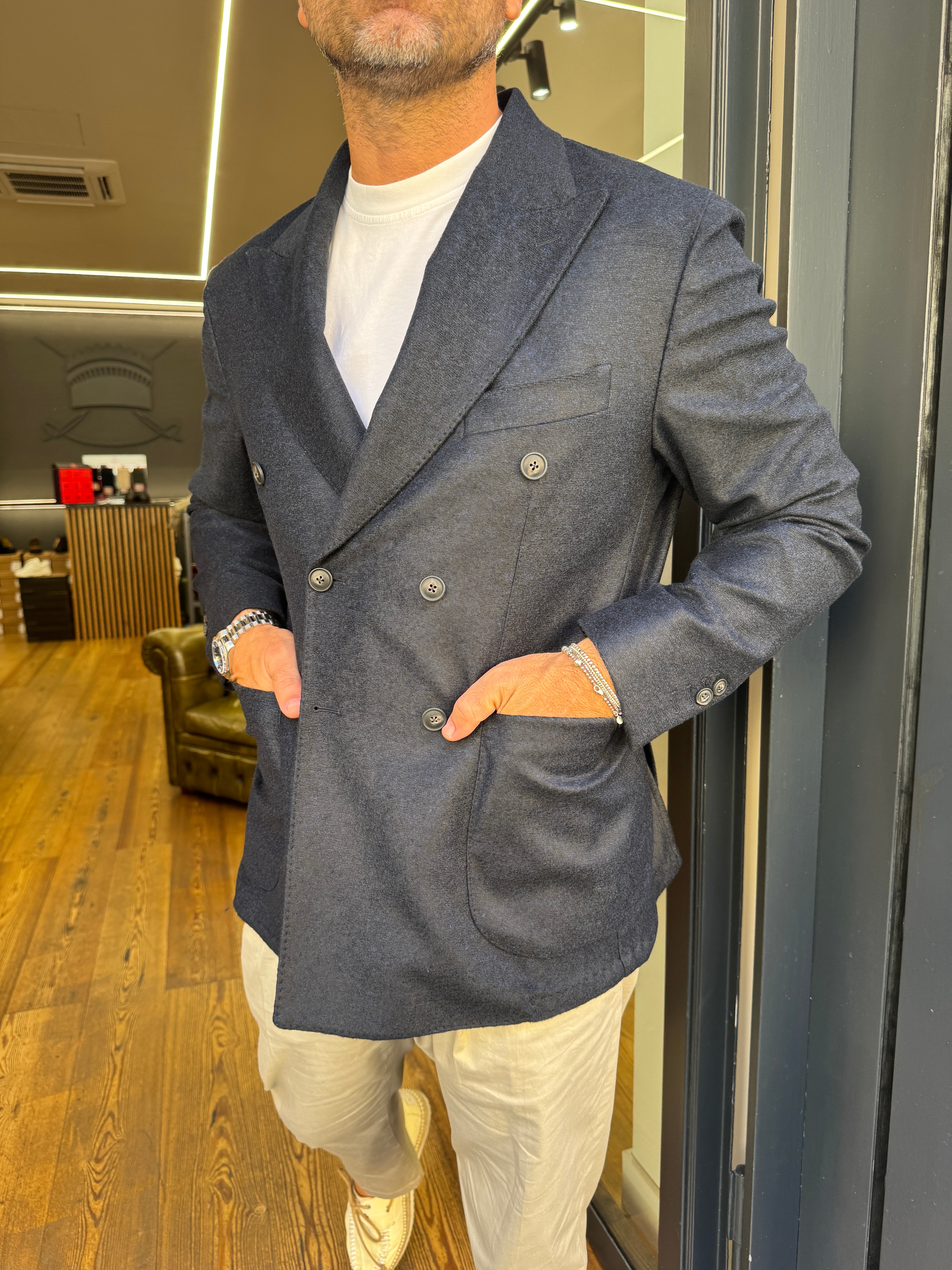 Martin Zelo: Jacket doppio petto in lana