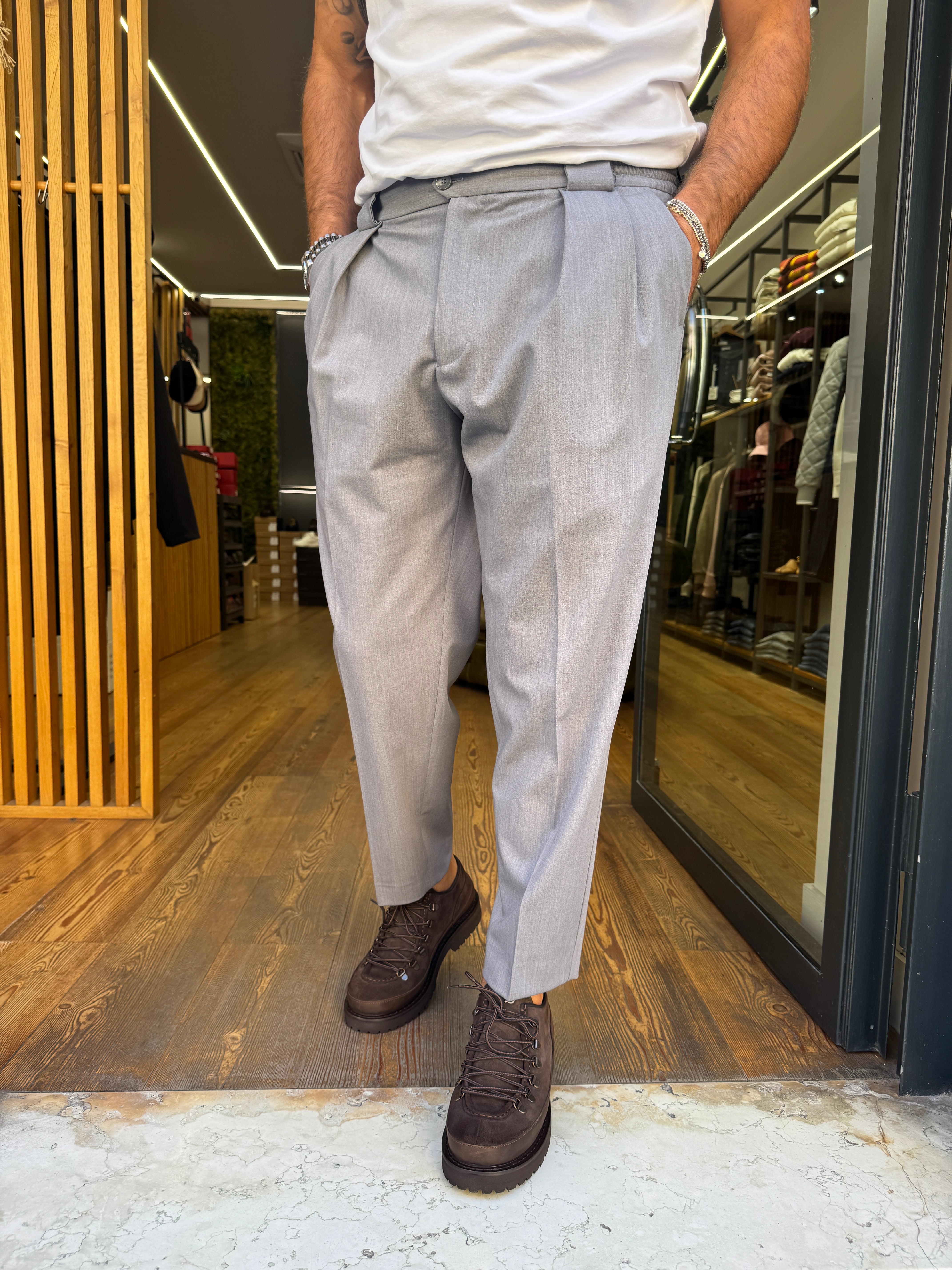 Officina Sartoriale: Biglia- Pantalone con pence