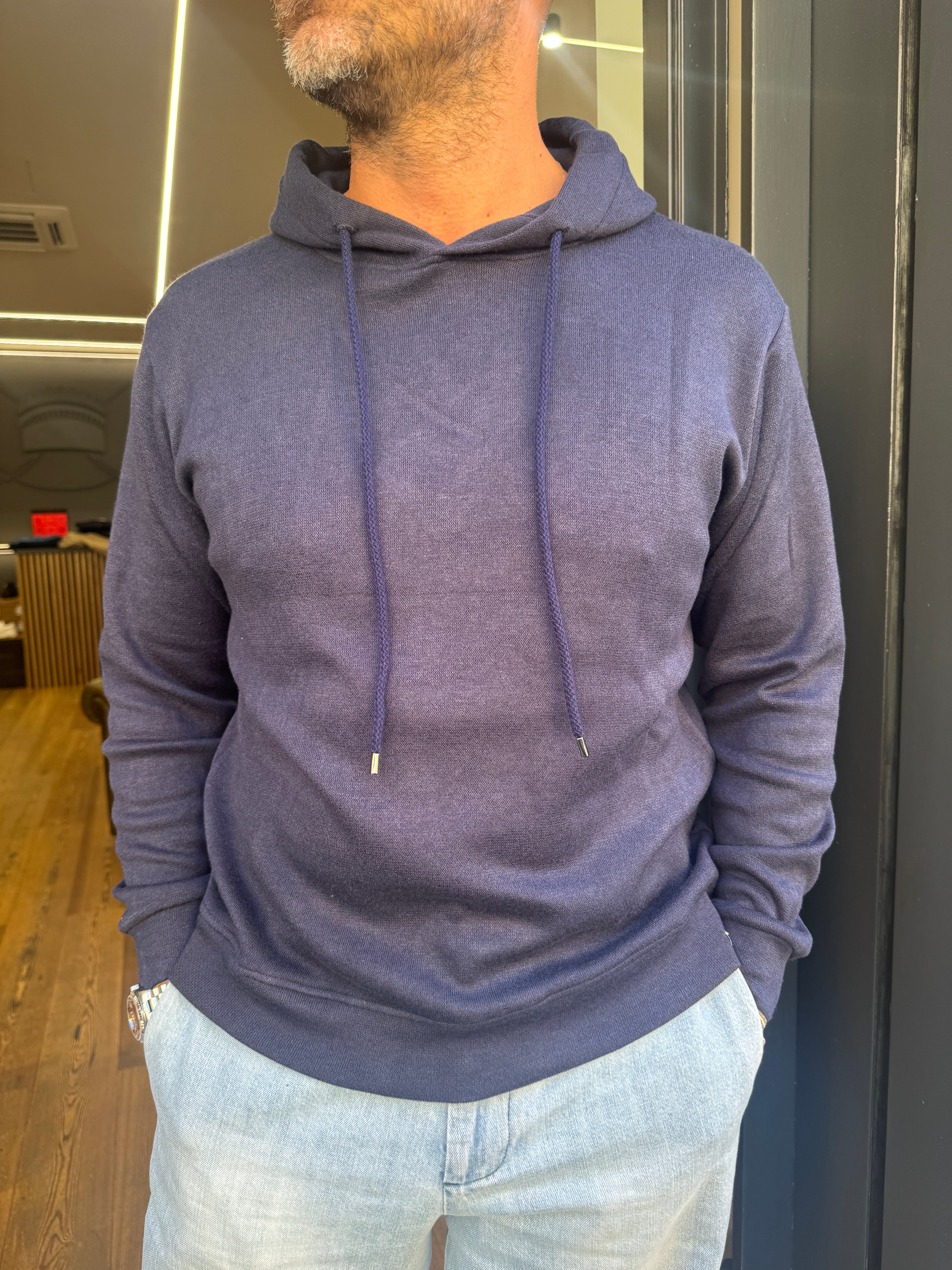 Alta: Cuffa- Felpa in maglia c/cappuccio