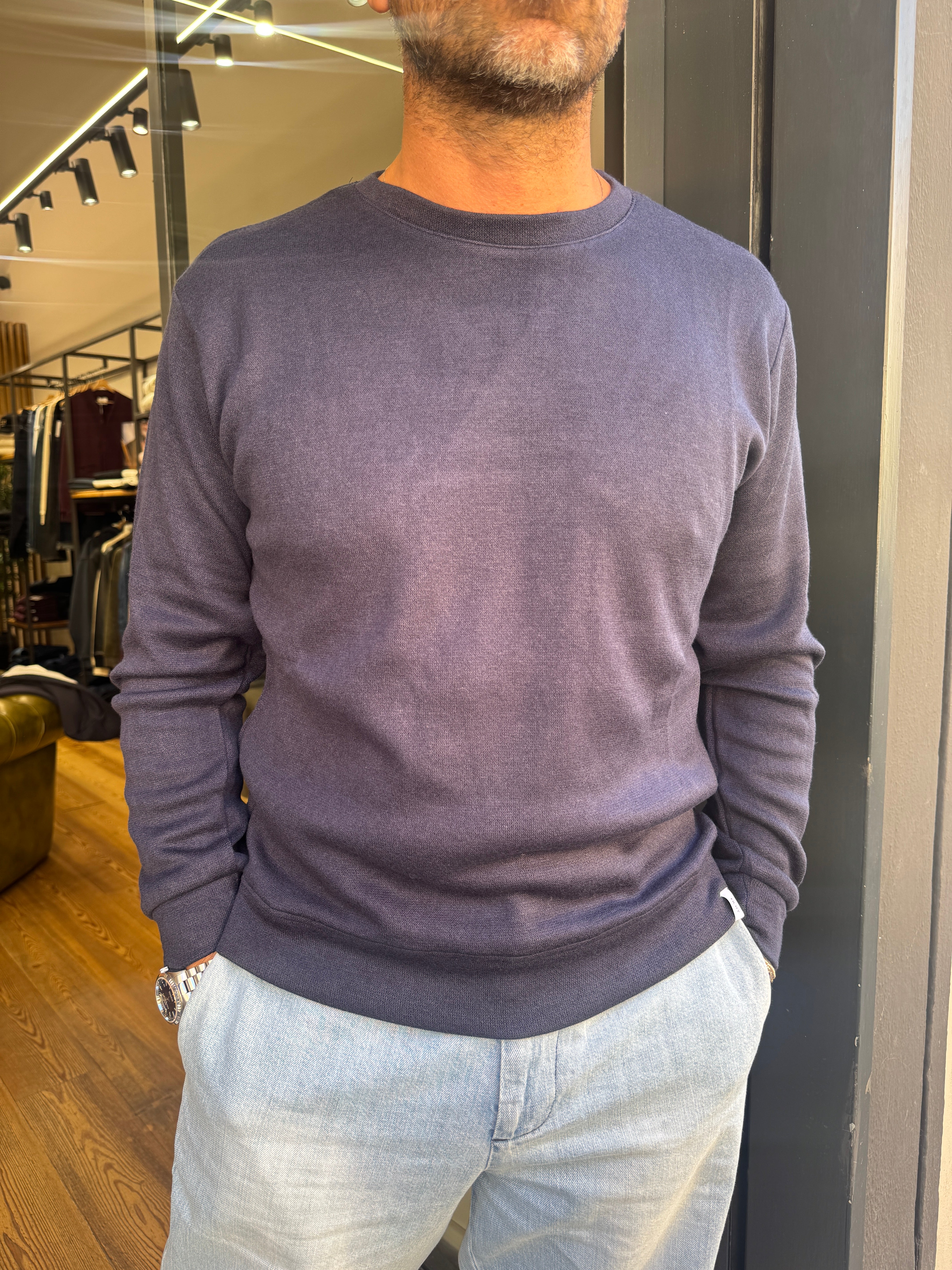 Alta: Cuffa- Felpa girocollo in maglia