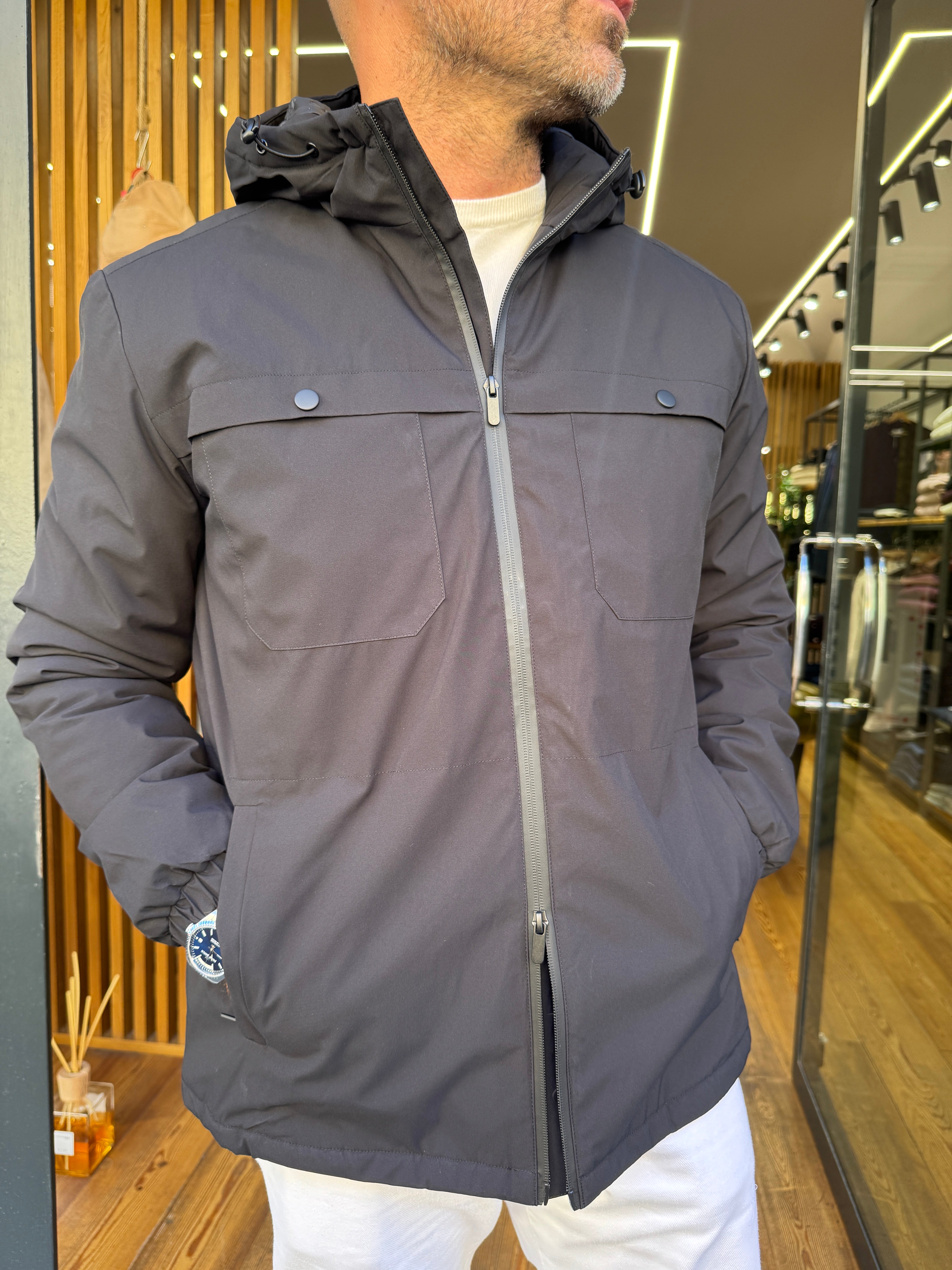 Squad: GBS402- Giubbotto con cappuccio