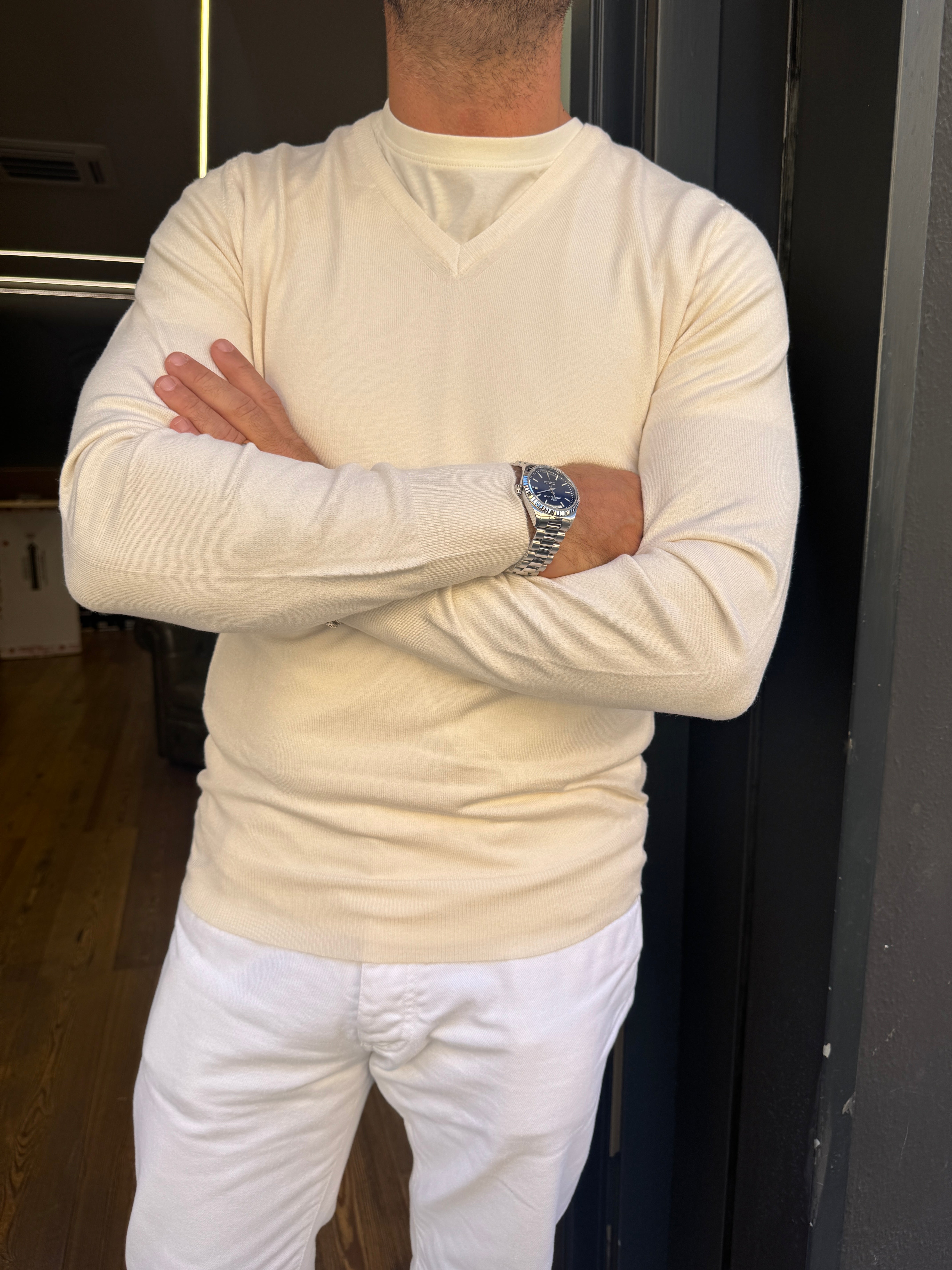 Trez : MARK - Maglioncino basic scollo a V