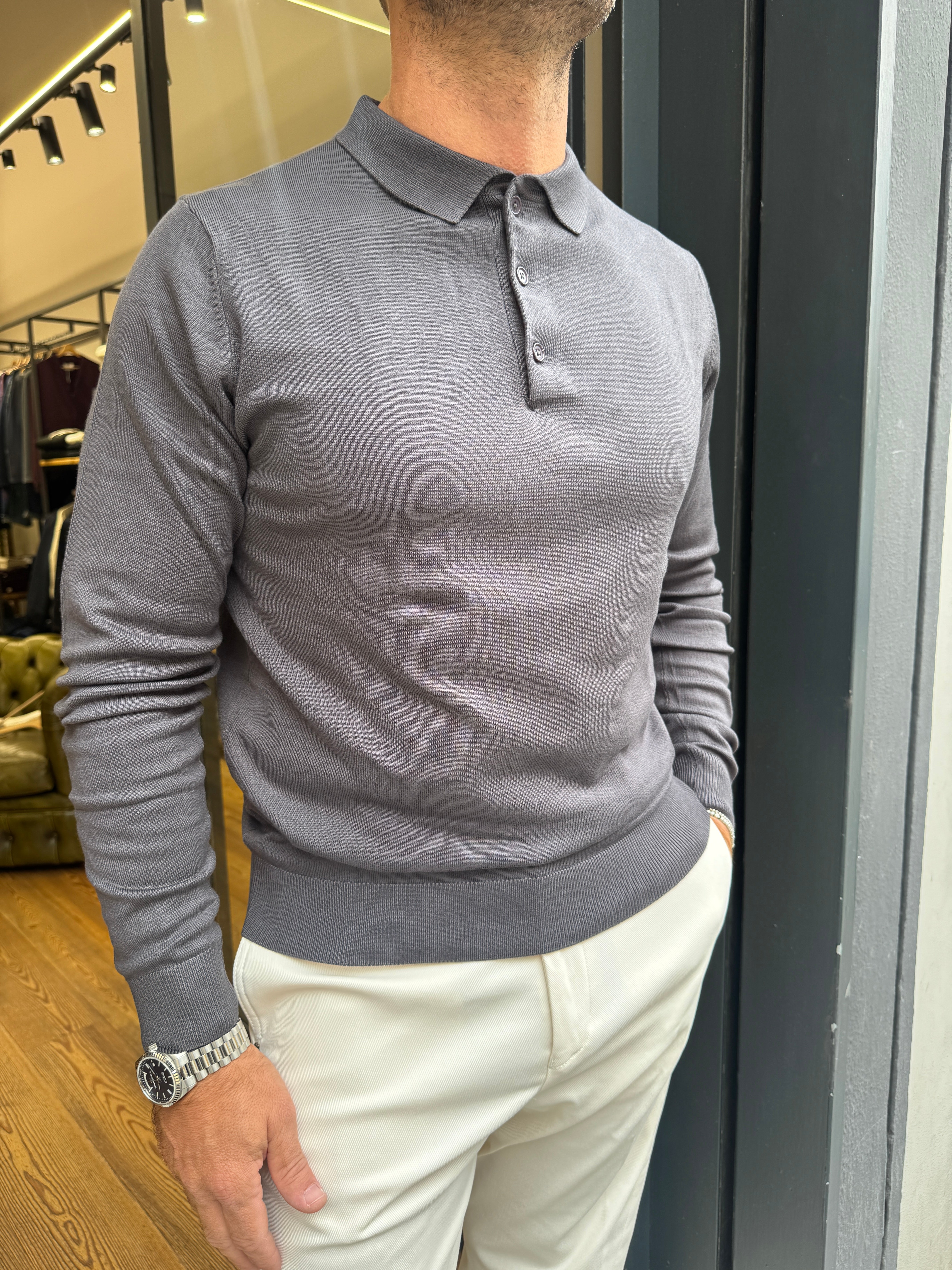 Squad: Mark- Maglia a polo in cotone con bottoni