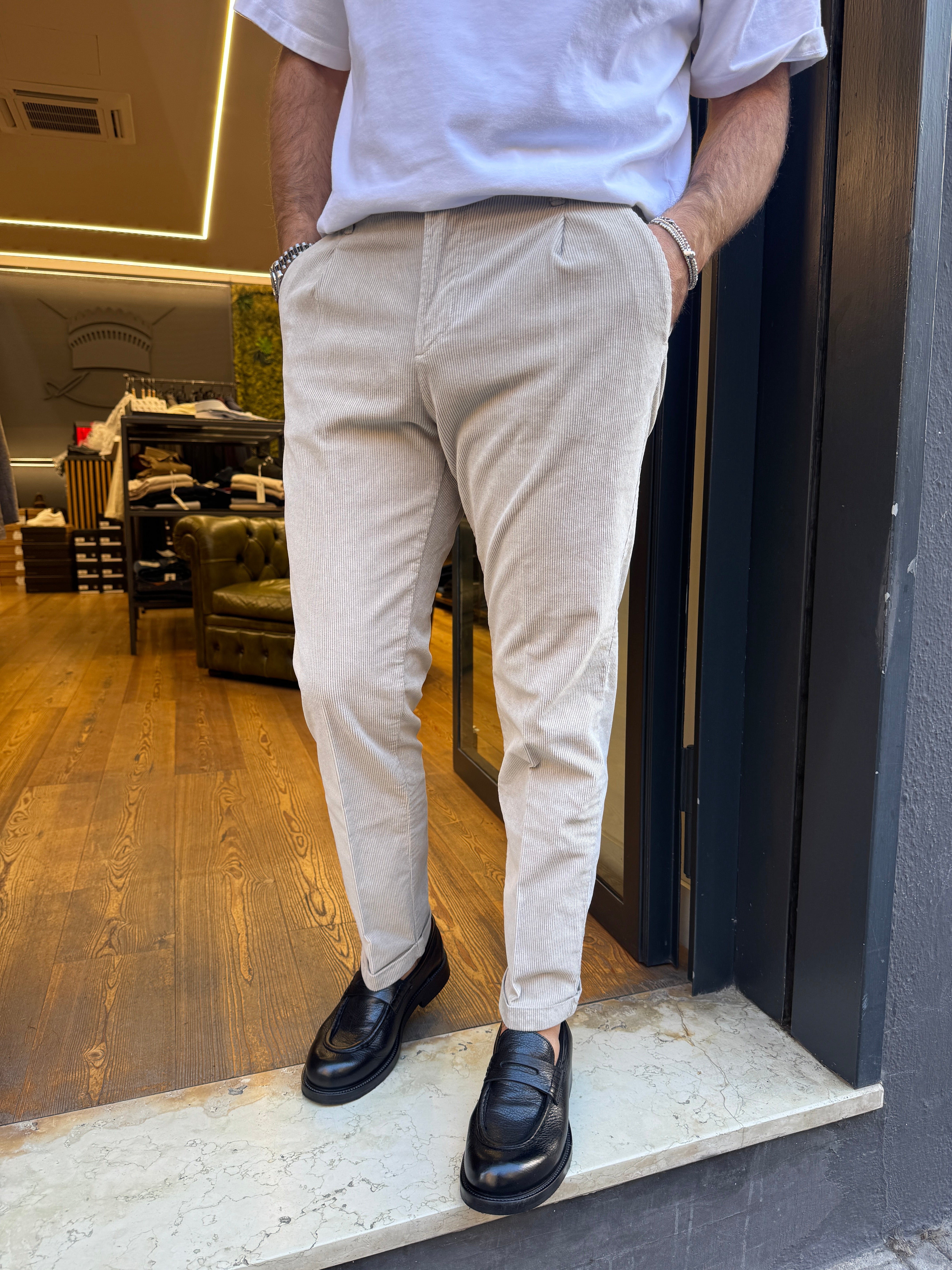 Squad: Amos- Pantalone in velluto a coste