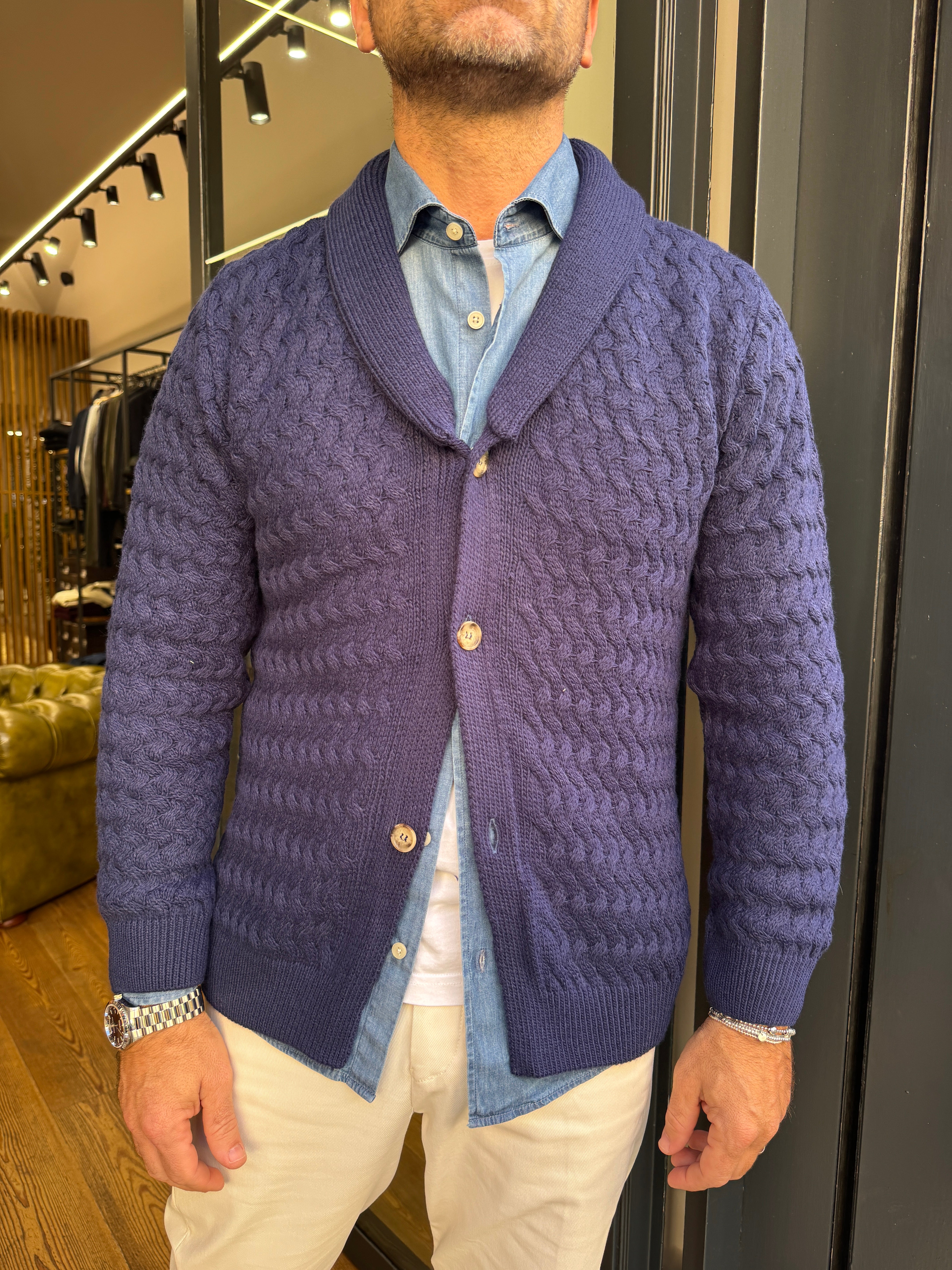 Squad: Cardigan collo scialle