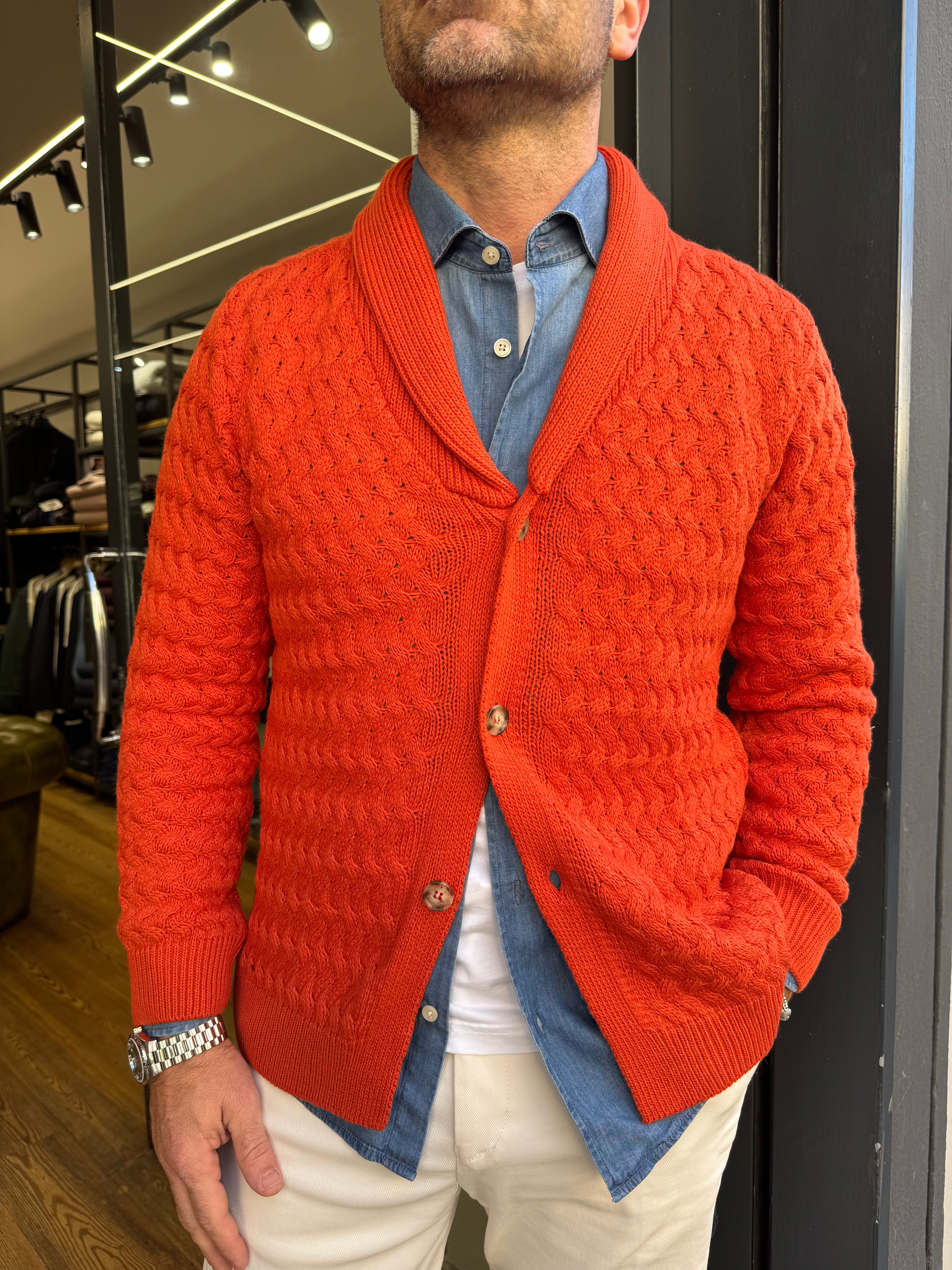 Squad: Cardigan collo scialle