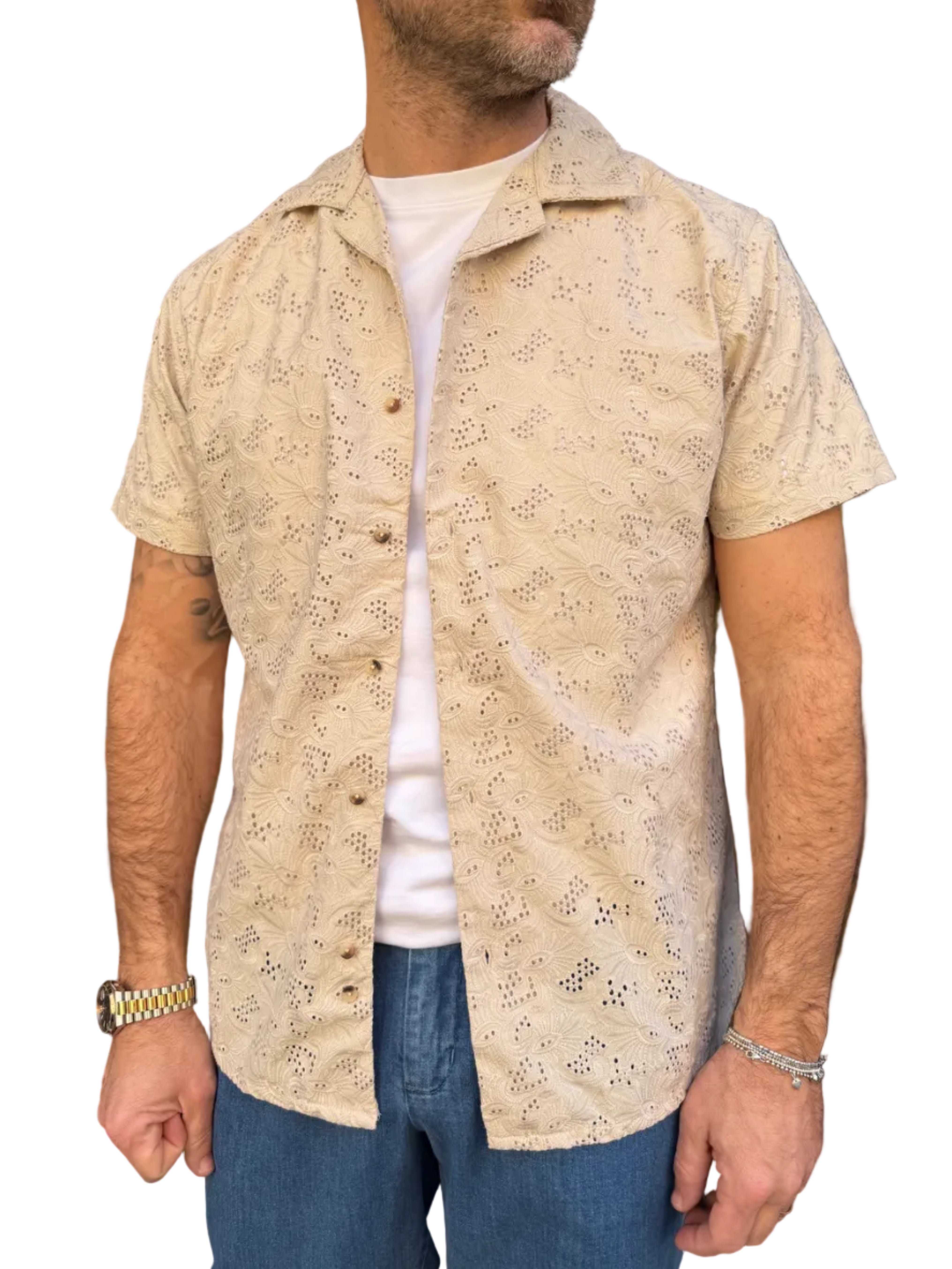 Trez: Cocco- Camicia traforata