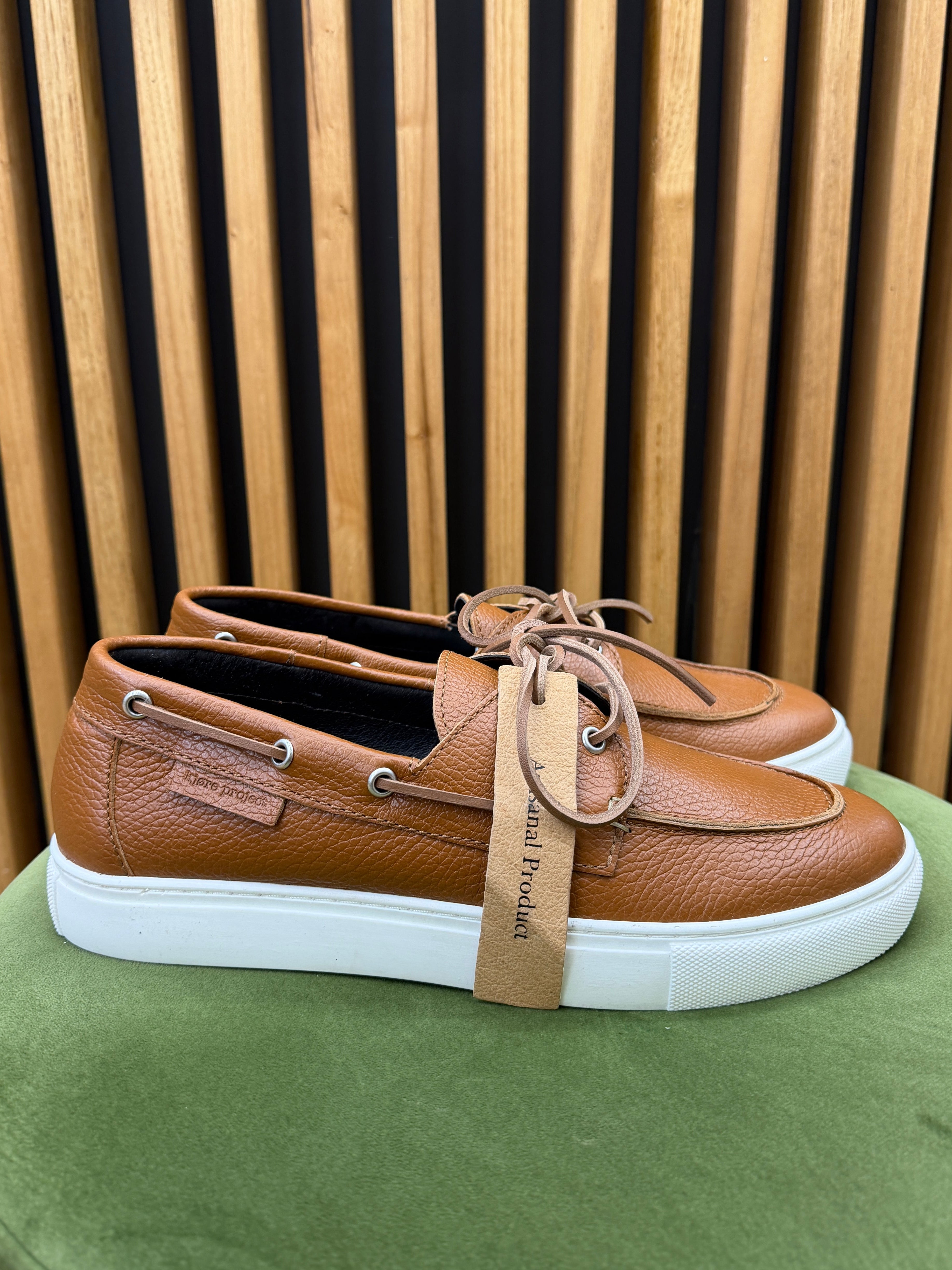 Kjore Project: Sneakers Båt Uomo Pelle