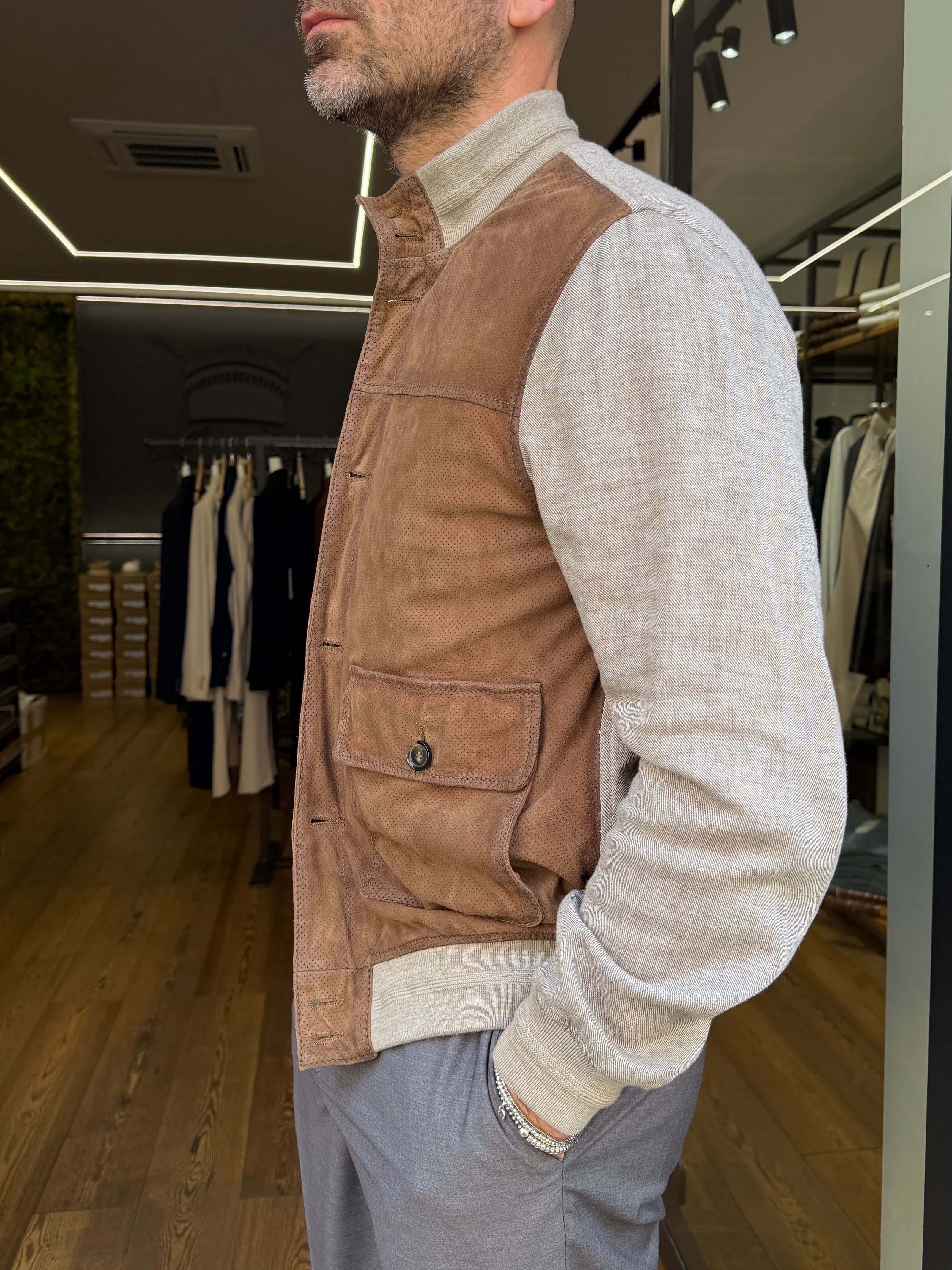 The Jack Leather: Taurus- Giacca scamosciato bruciato