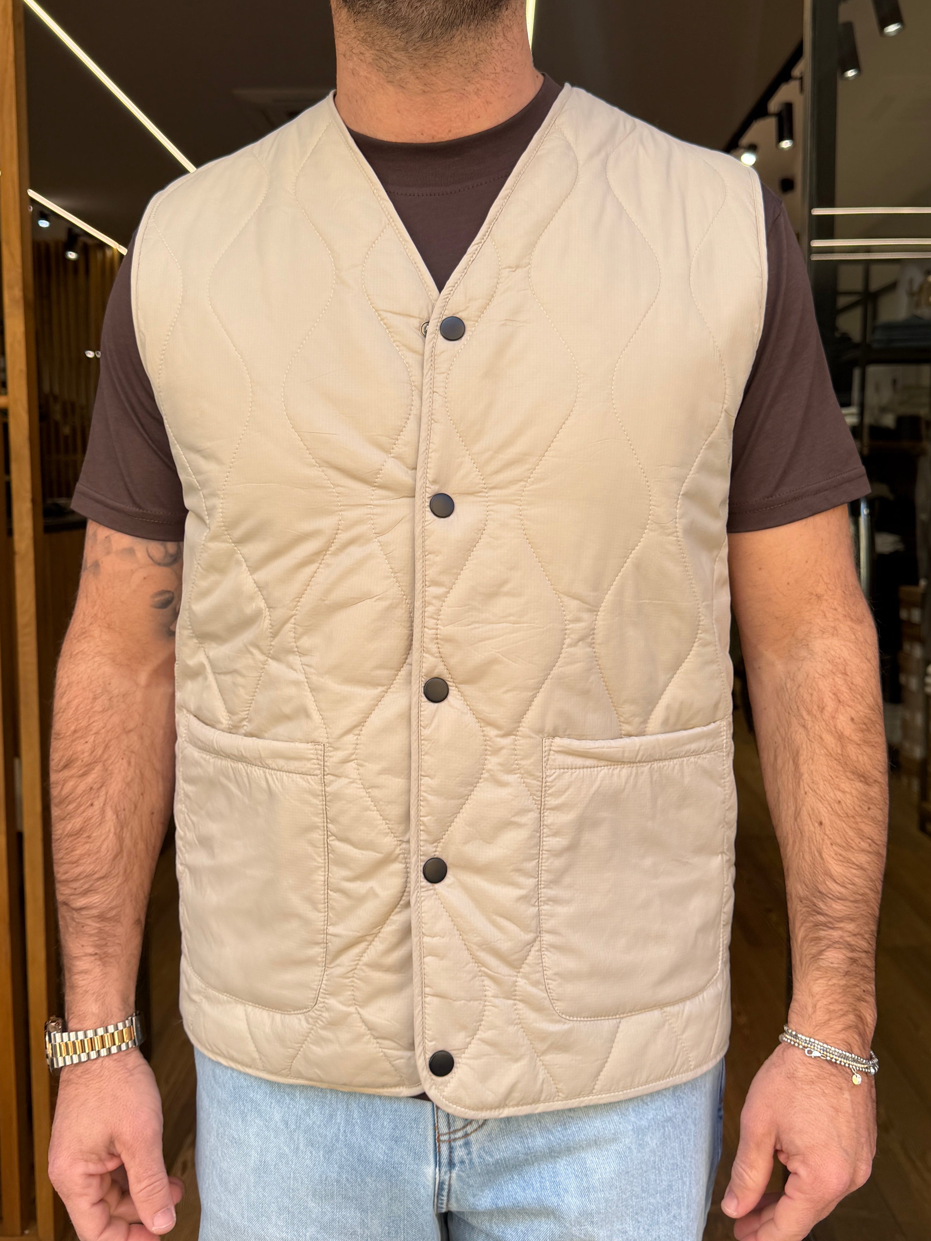 Squad: Gilet Trapuntato Uomo con Bottoni