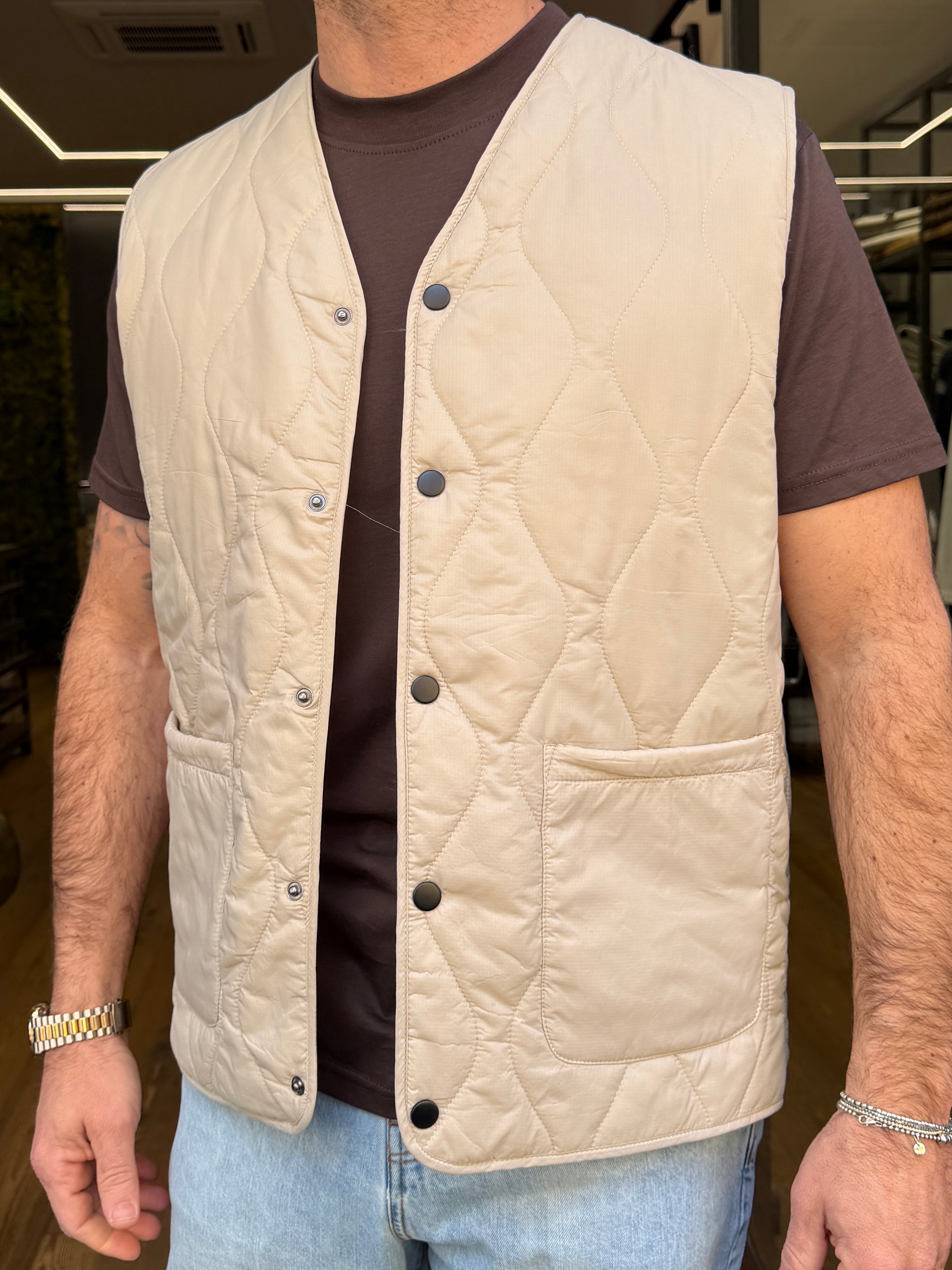 Squad: Gilet Trapuntato Uomo con Bottoni