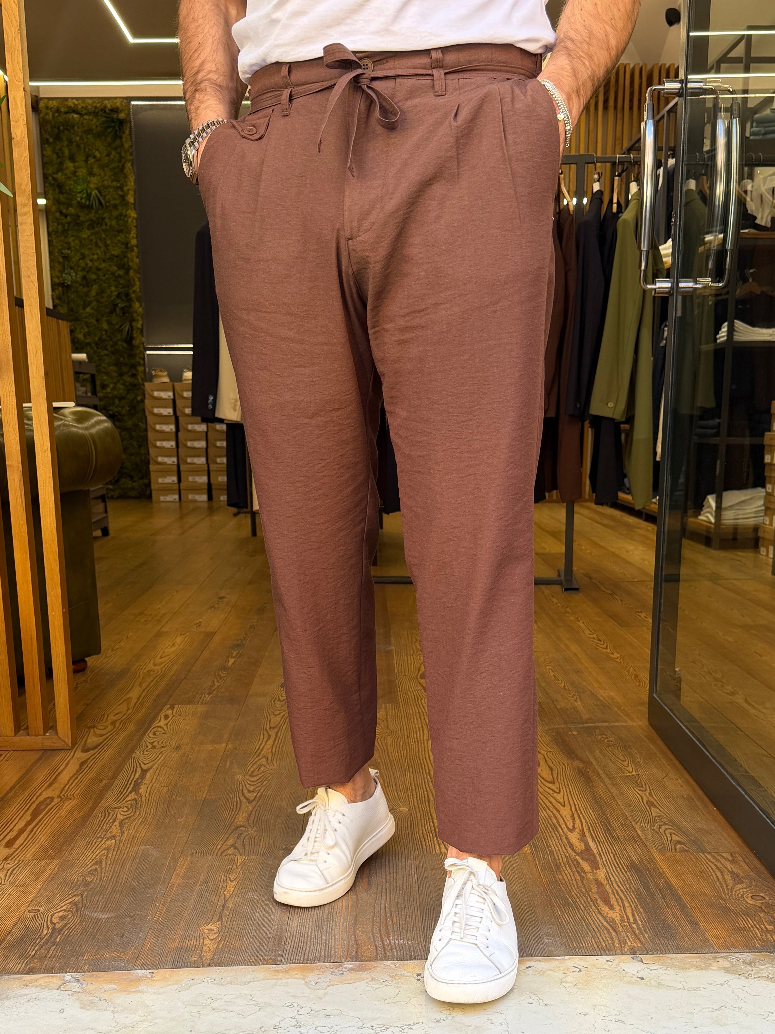 Squad: Martin - Pantalone vita alta con pence