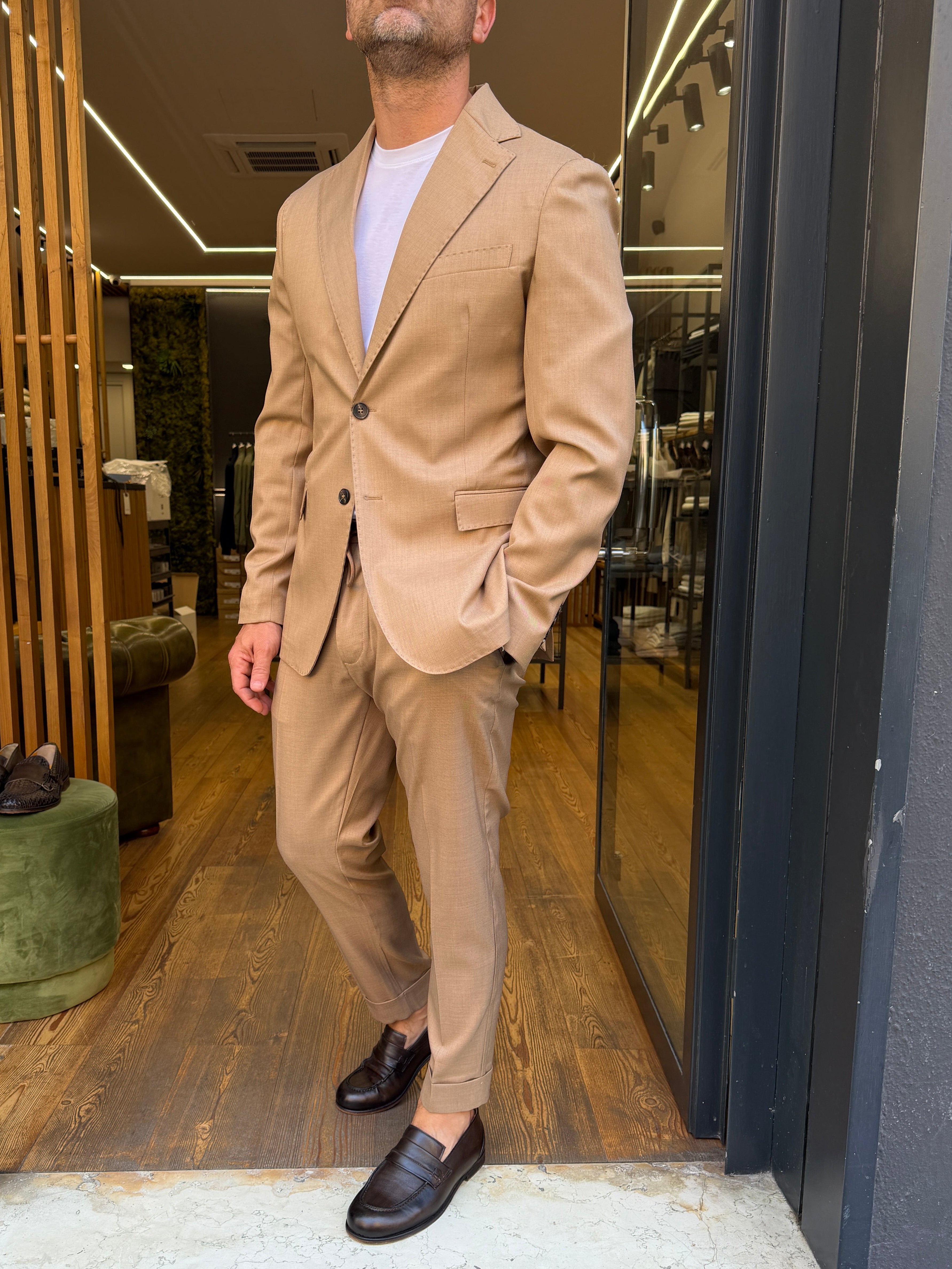 OFFICINE BORBONICHE: ABITO GISAGLIA MP BEIGE-SABBIA