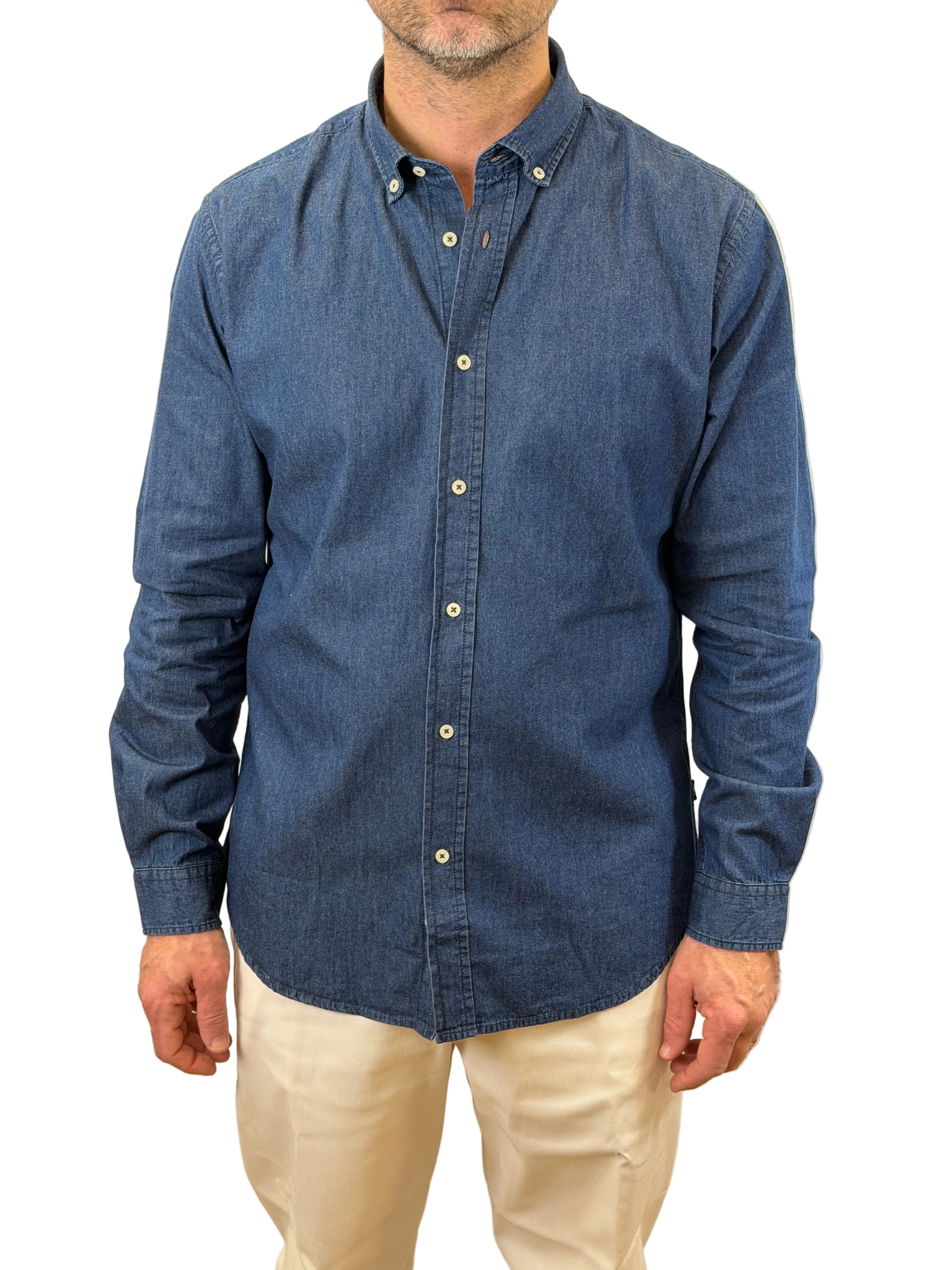 Trez: Concorde - Camicia Denim in cotone Slim Fit