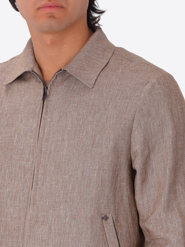 Distretto12: Aviator Certo In Tessuto Misto Lino Mano Morbida