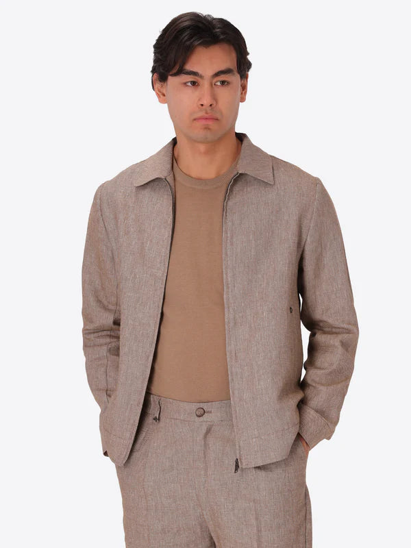 Distretto12: Aviator Certo In Tessuto Misto Lino Mano Morbida