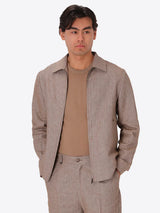 Distretto12: Aviator Certo In Tessuto Misto Lino Mano Morbida