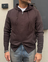 Diktat: Cardigan misto lana con cappuccio