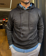 Alta: Cuffa- Felpa in maglia c/cappuccio