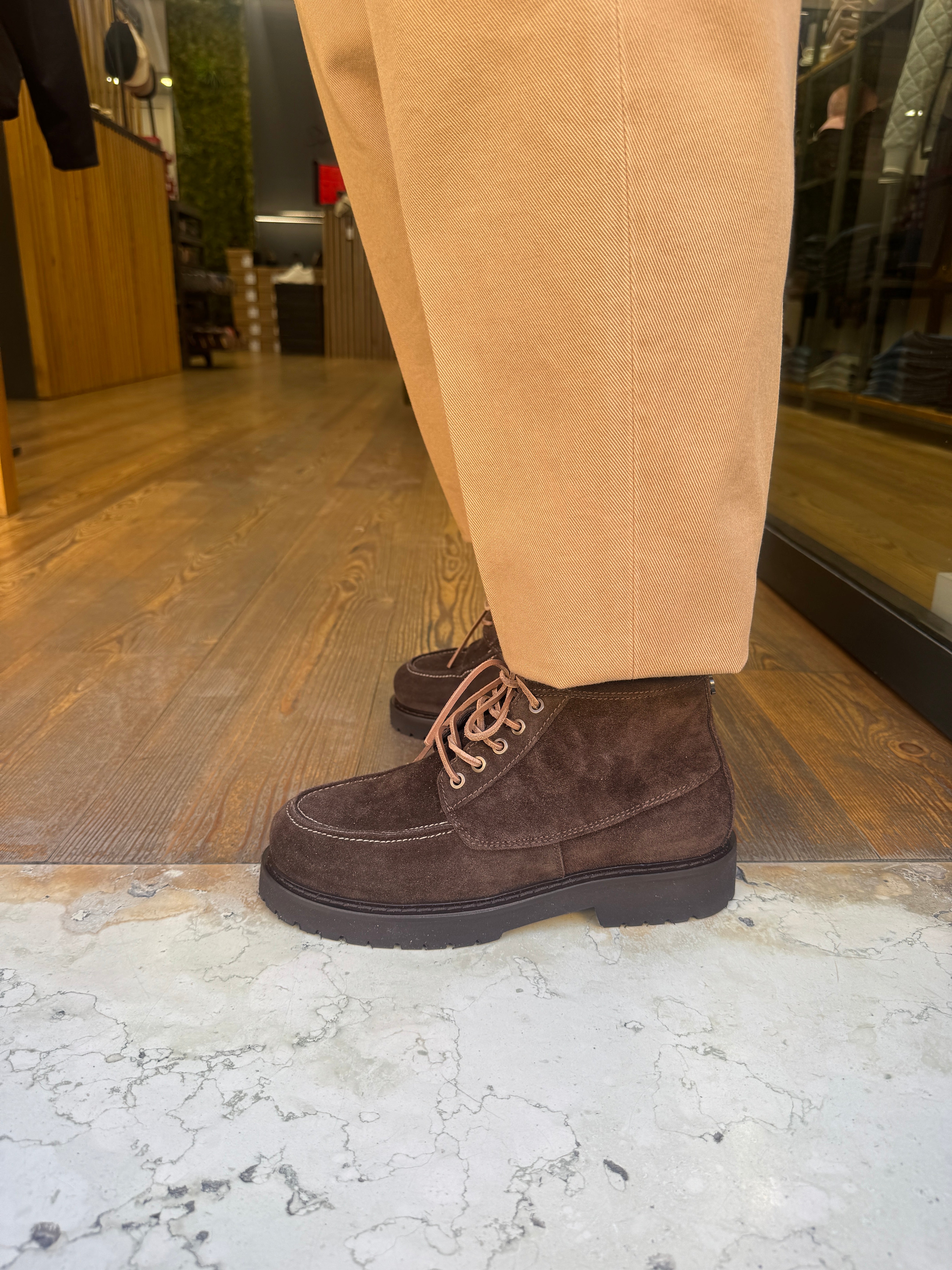Kjore Project: Mak High- Stivaletto in pelle  scamosciato