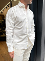 Mastricamiciai: Luca- Camicia in cotone con collo francese