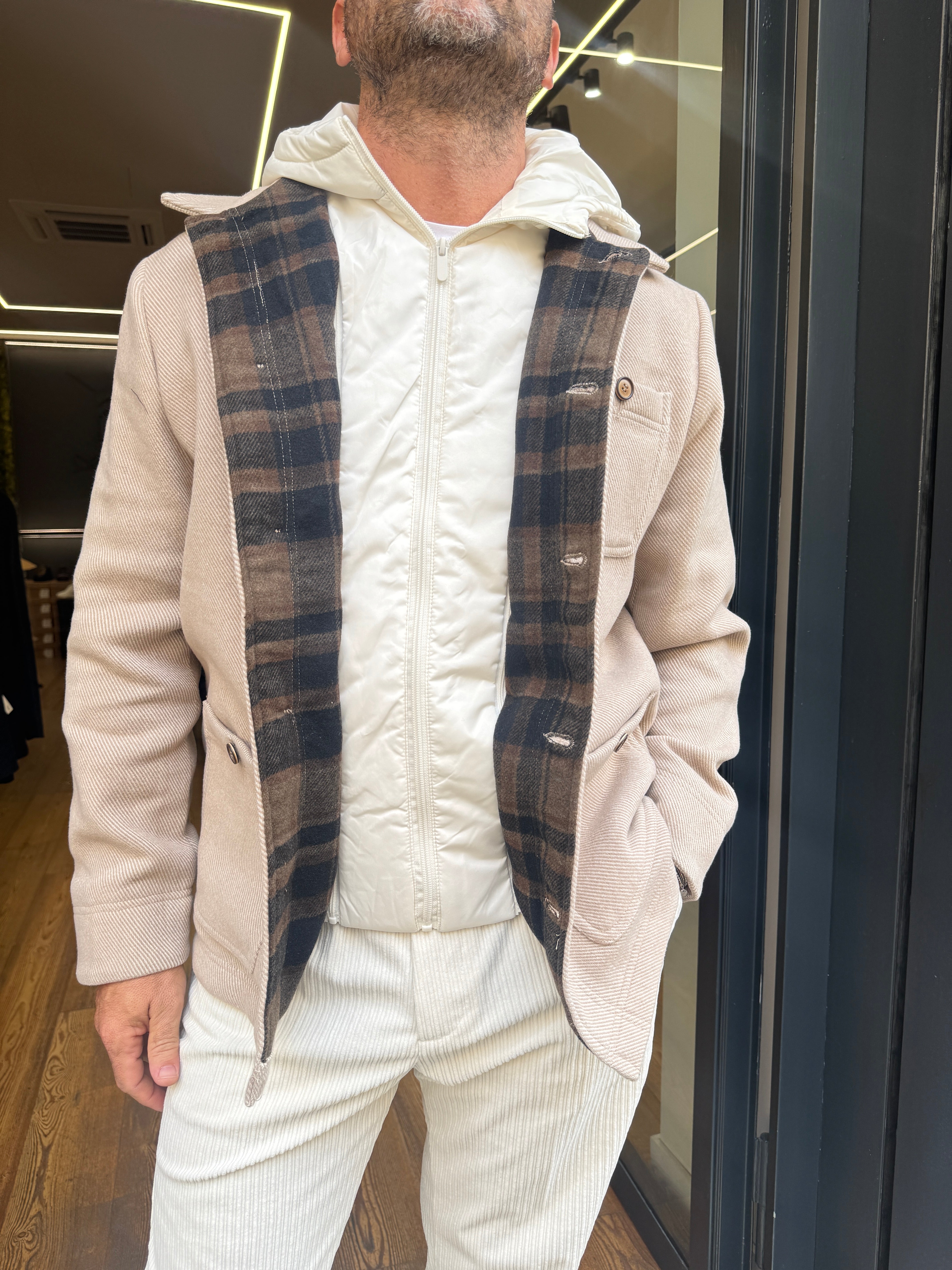 Squad: Cappotto corto con pettorina removibile