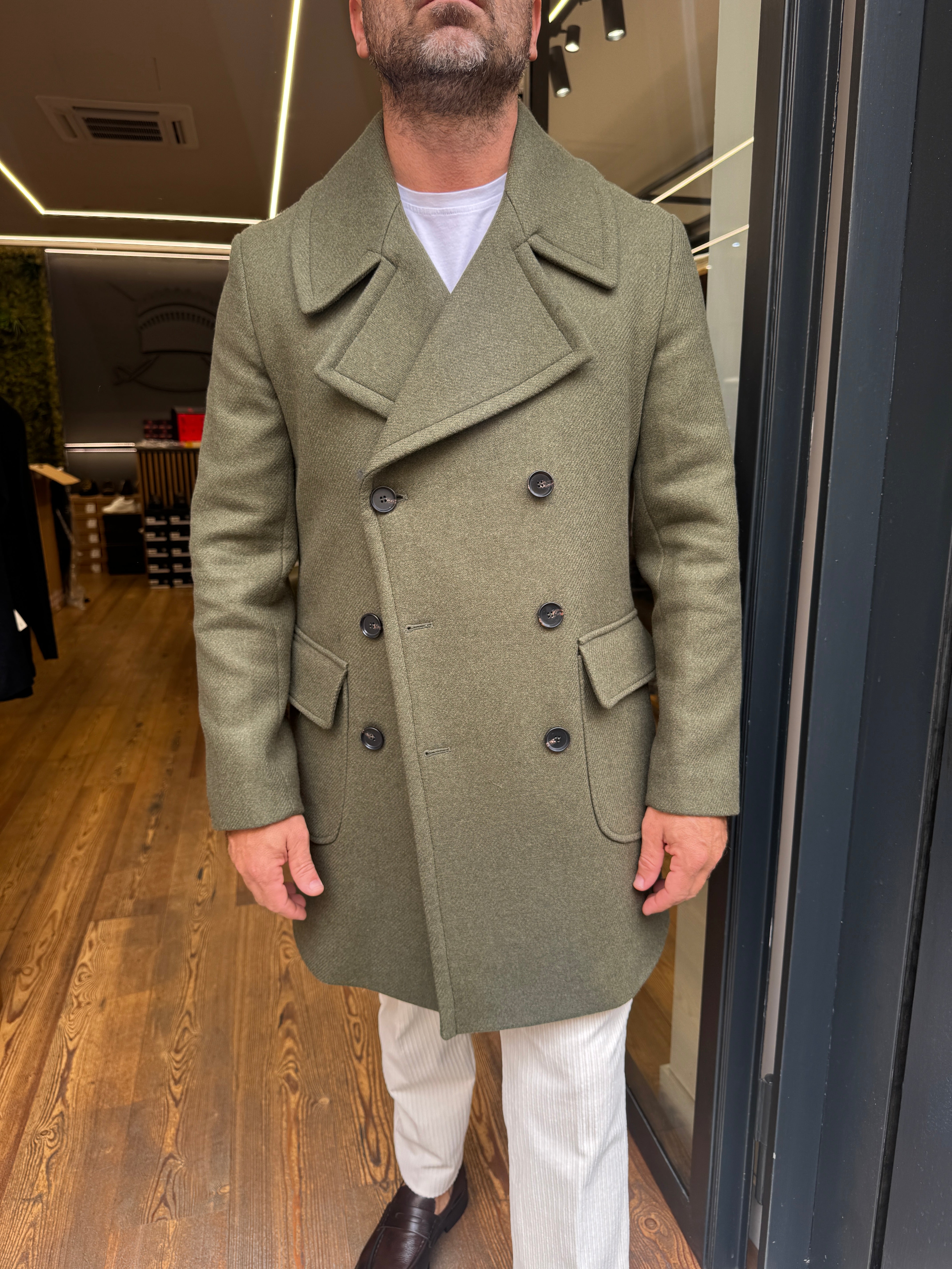 Squad: Cappotto d/petto misto lana