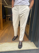 Squad: Milo- Pantalone con vita elasticizzata in velluto a coste