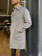 Distretto12: Cappotto Edinburgh In Tessuto Double Misto Lana