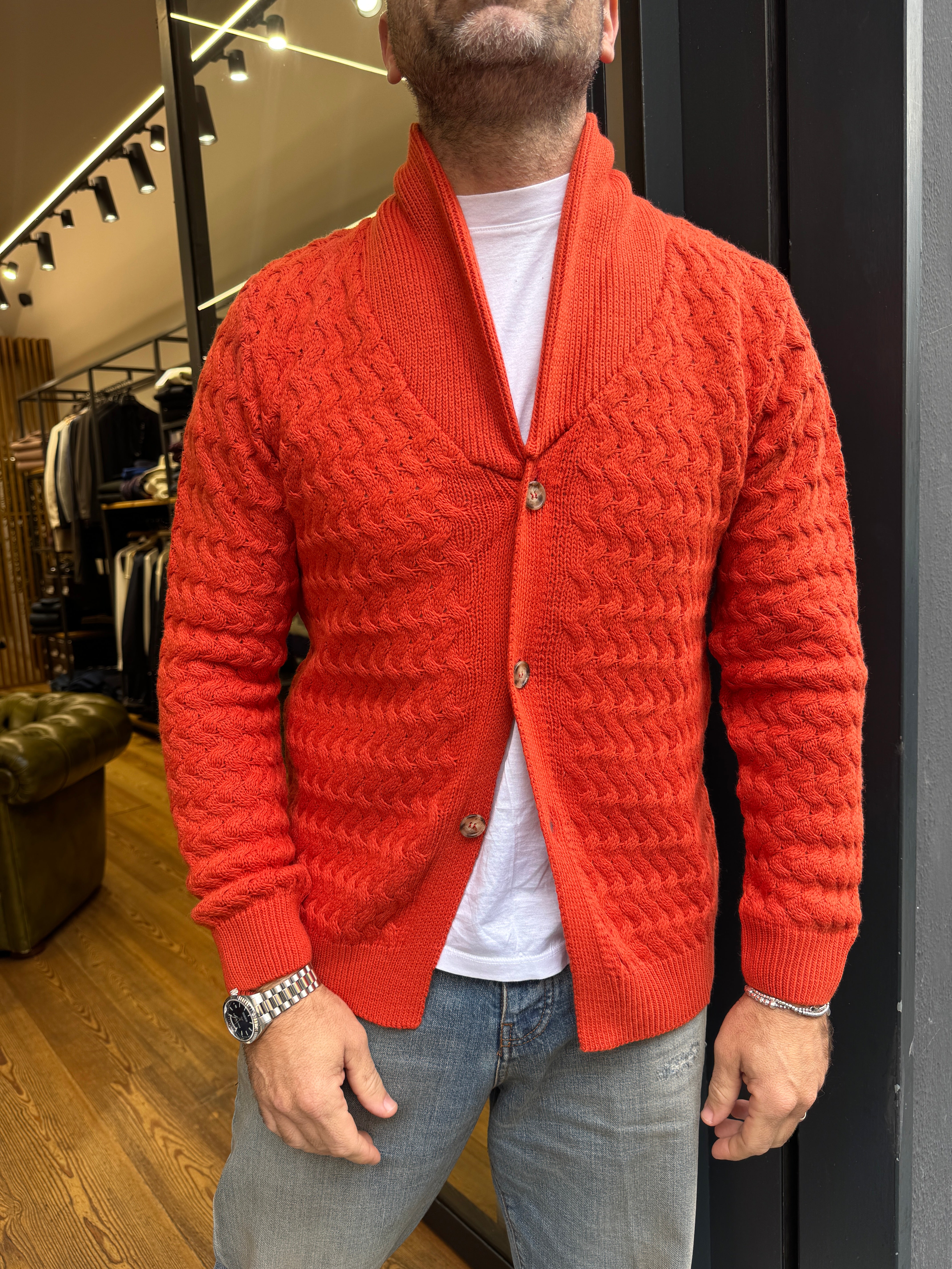 Squad: Cardigan collo scialle