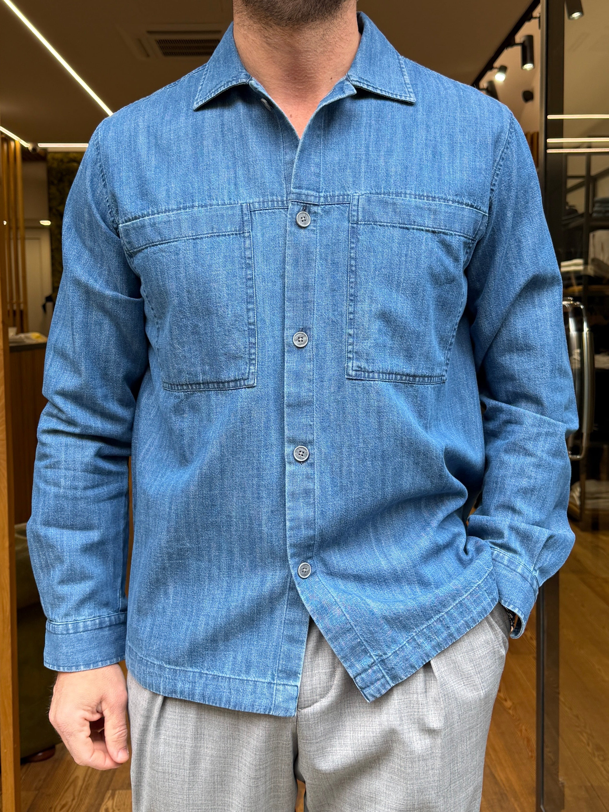 MARTIN ZELO: Camicia overfit in jeans