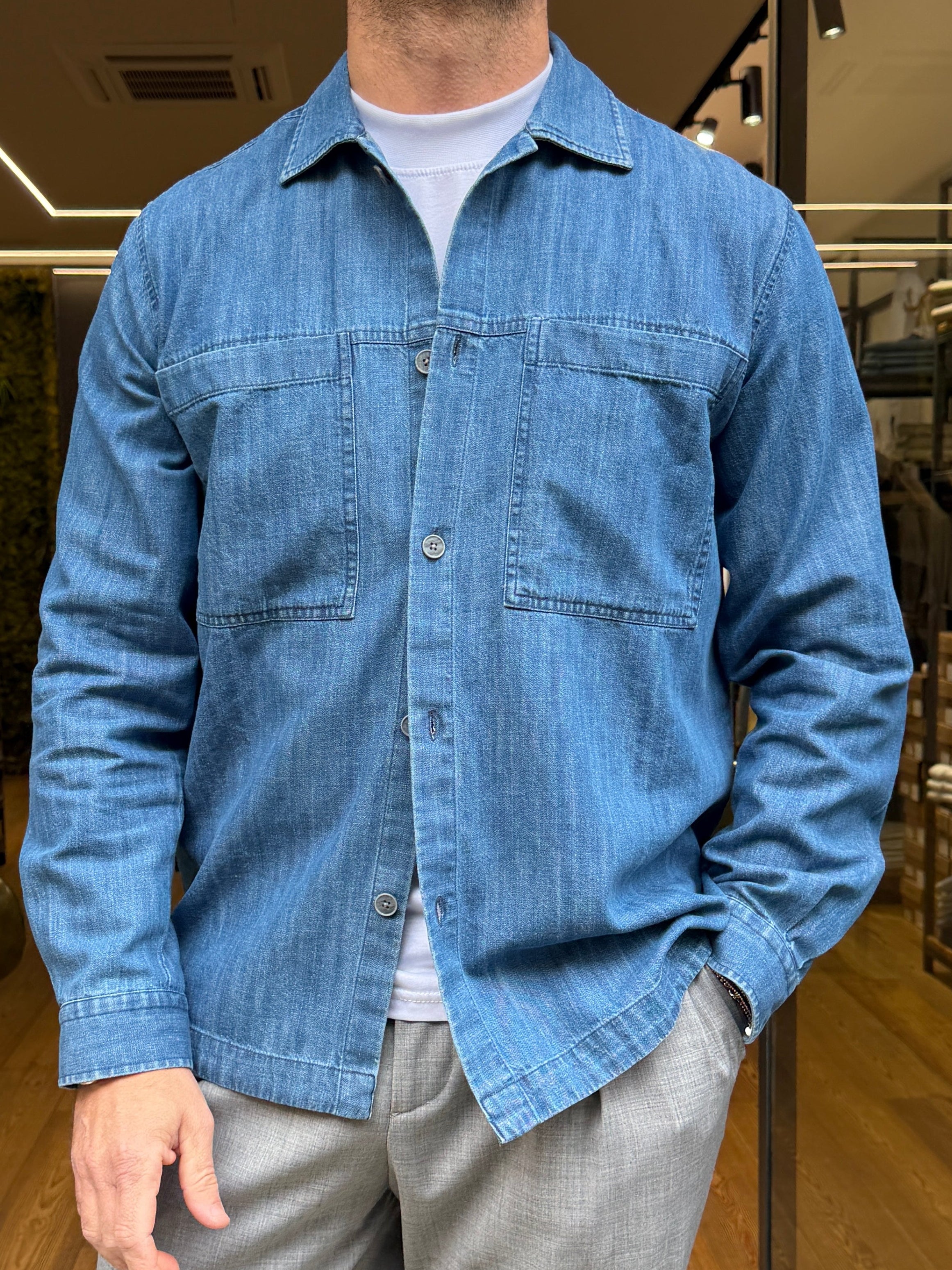 MARTIN ZELO: Camicia overfit in jeans