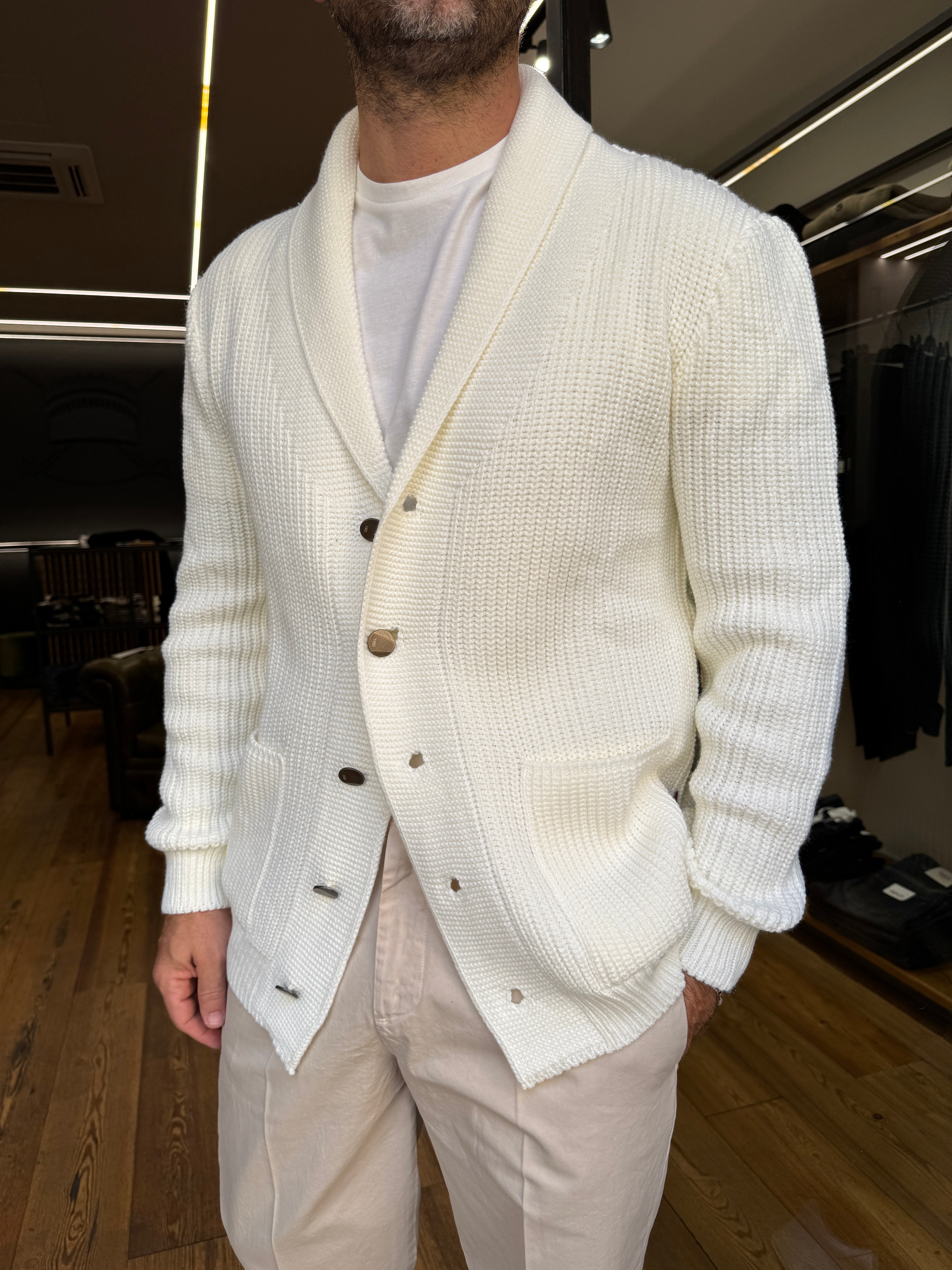 FISHERMAN- CARDIGAN WITH BUTTONS