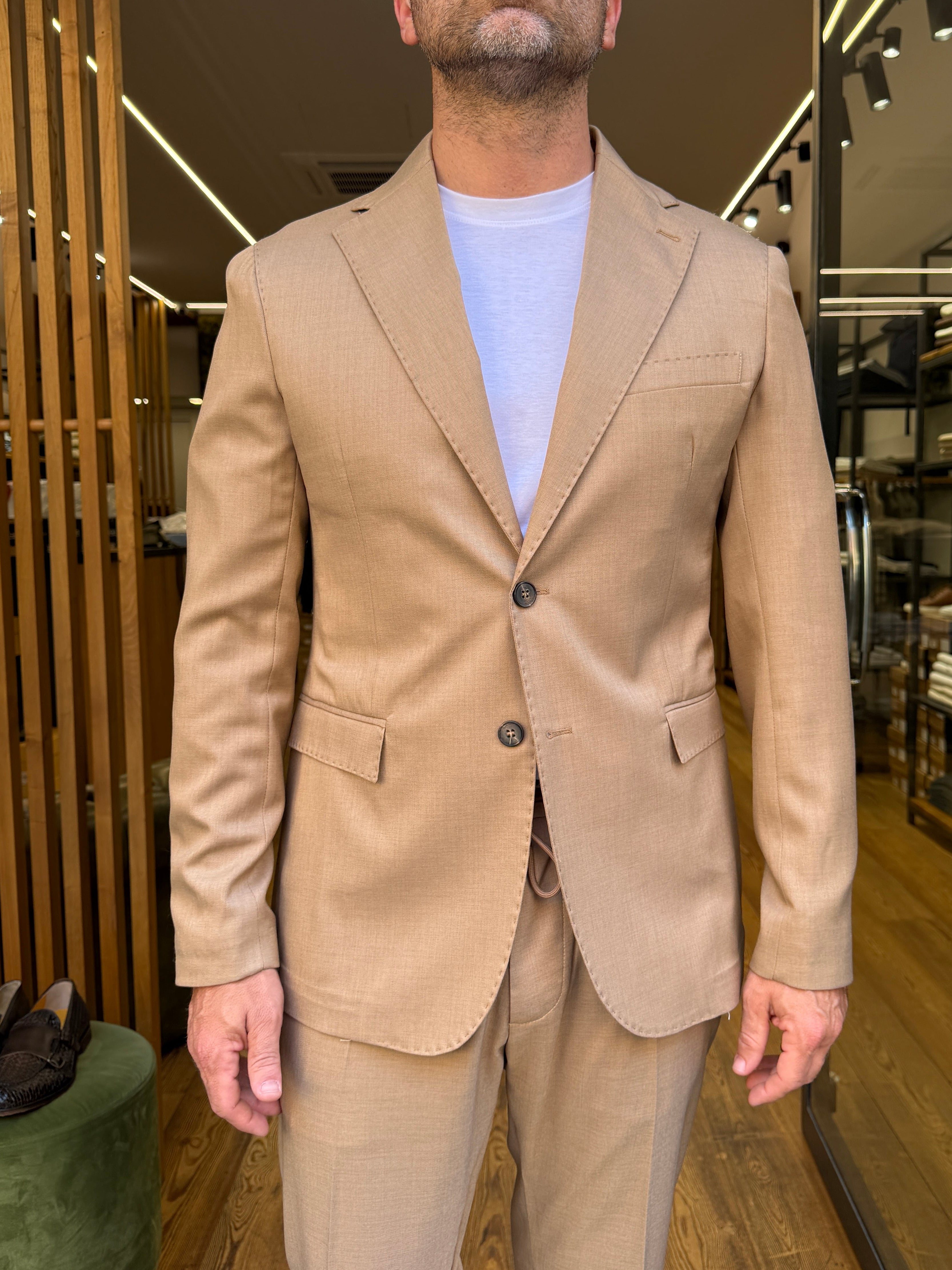OFFICINE BORBONICHE: ABITO GISAGLIA MP BEIGE-SABBIA